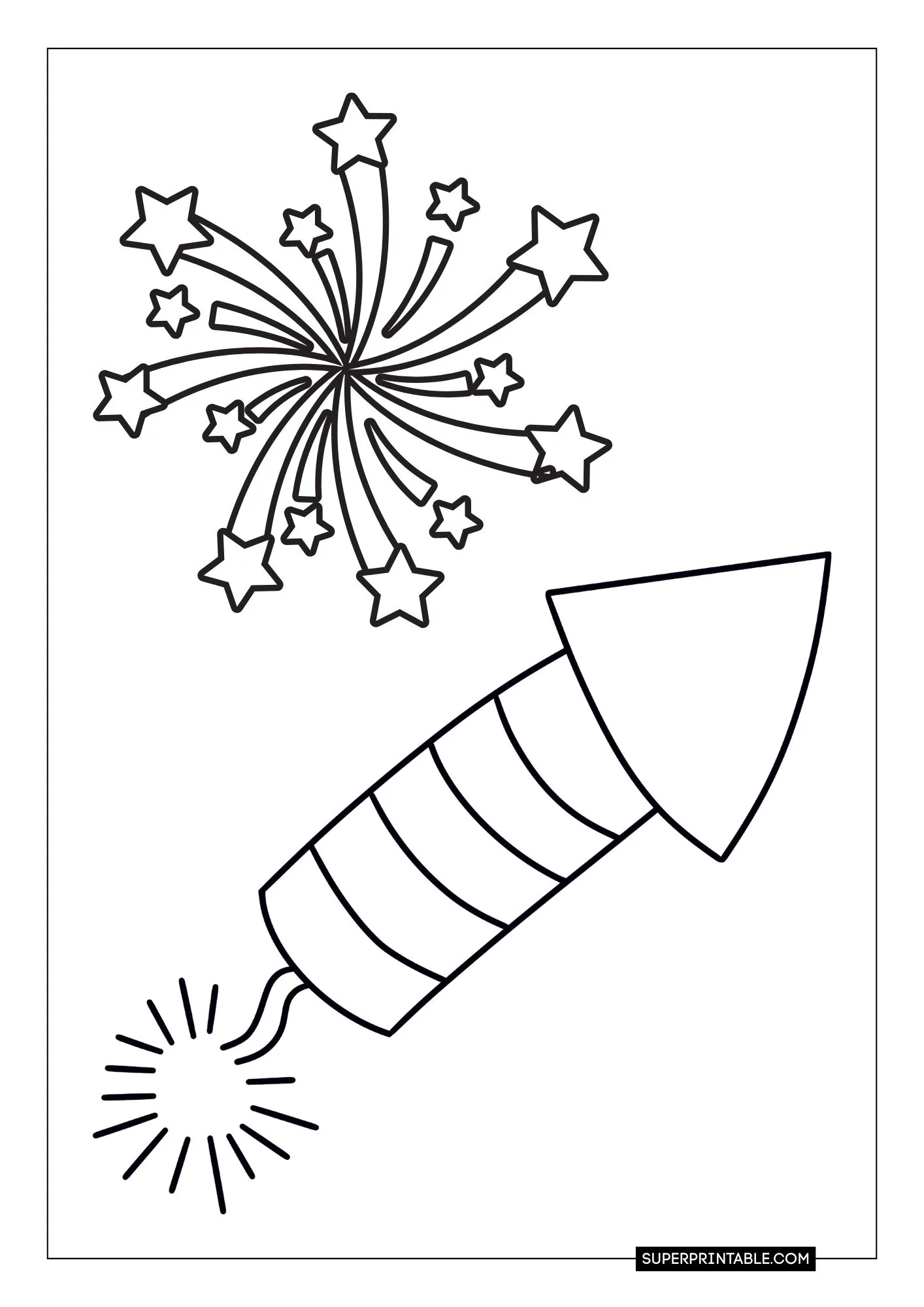 Fireworks Coloring Pages 1