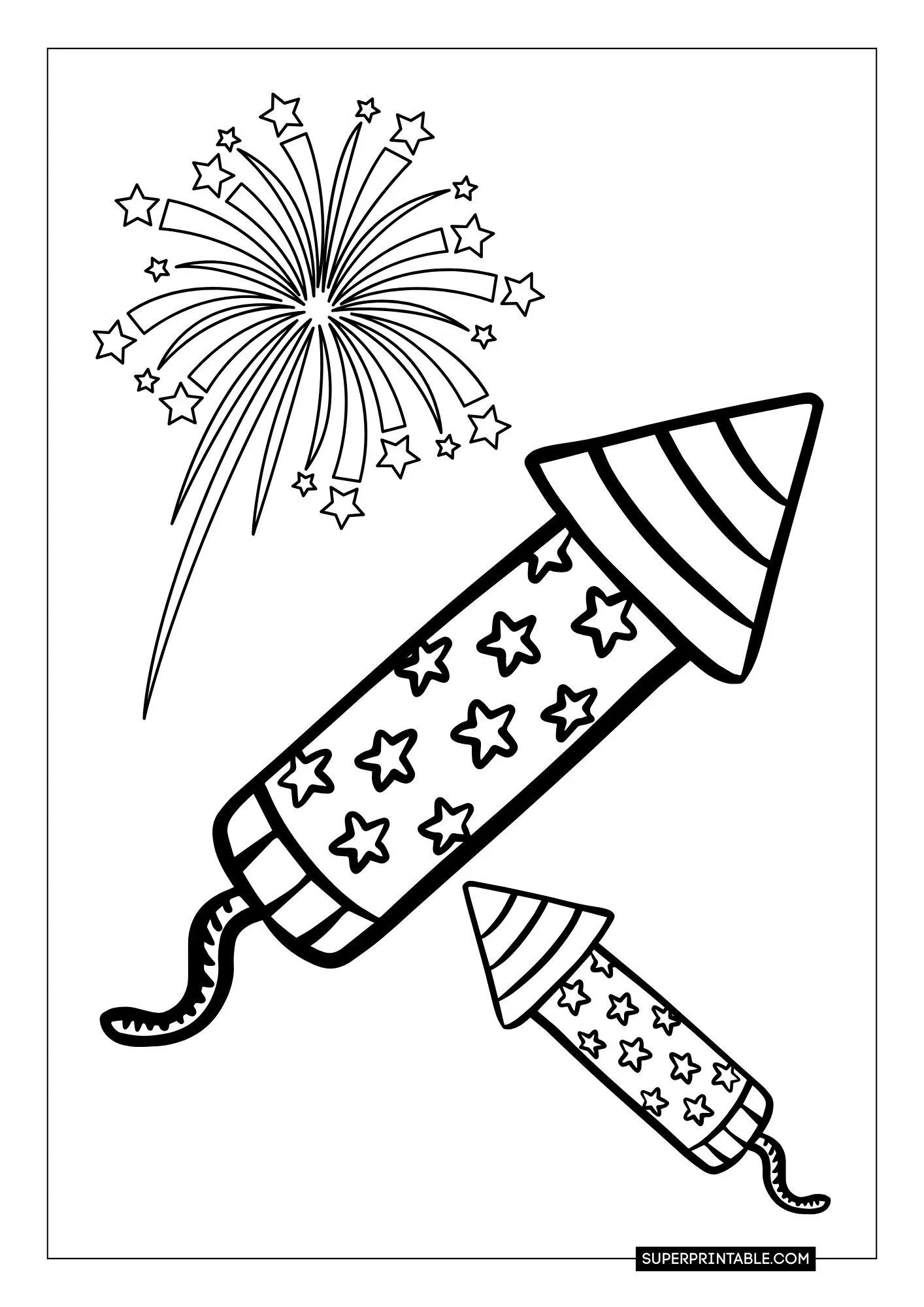 Fireworks Coloring Pages 2
