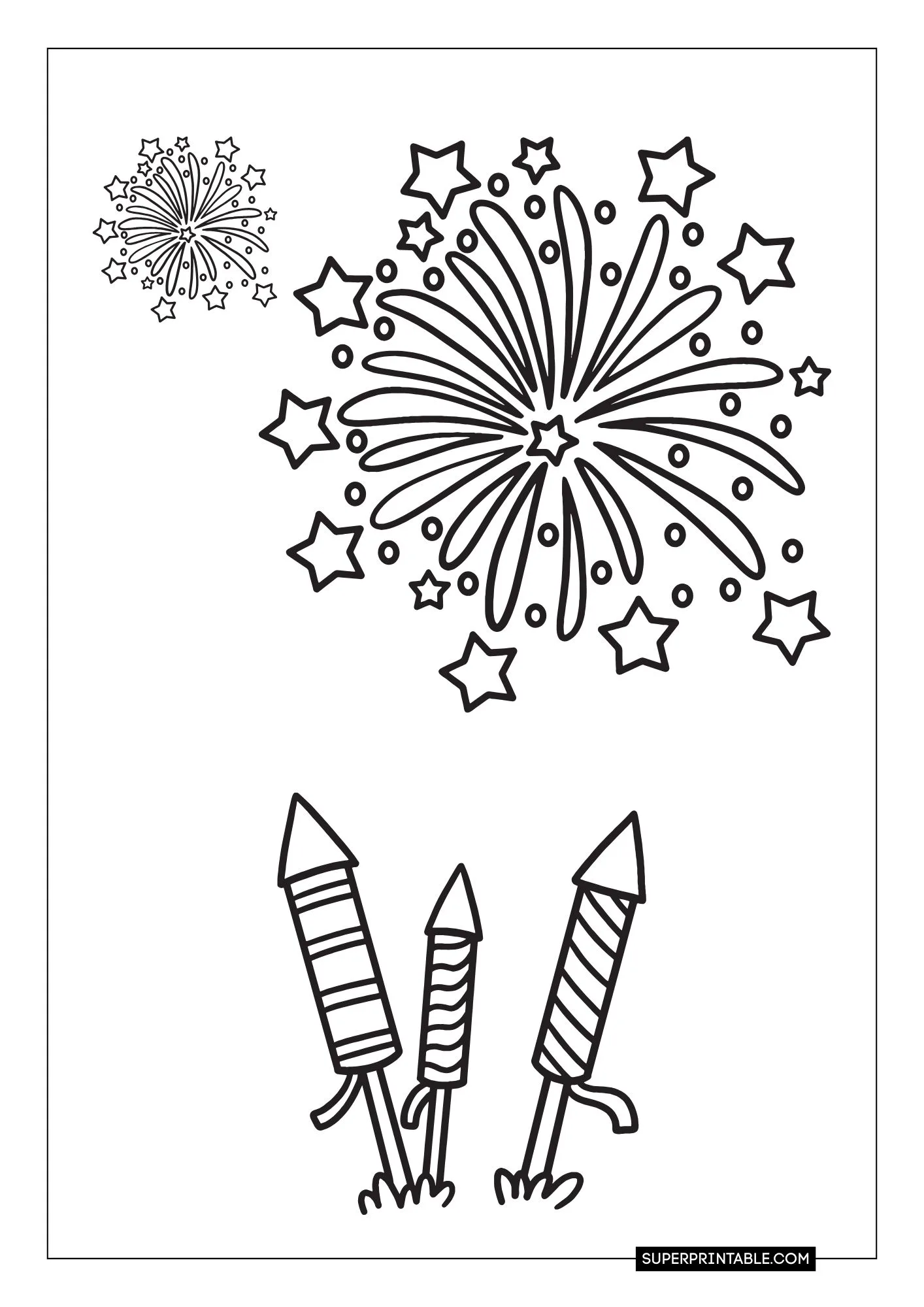Fireworks Coloring Pages 4