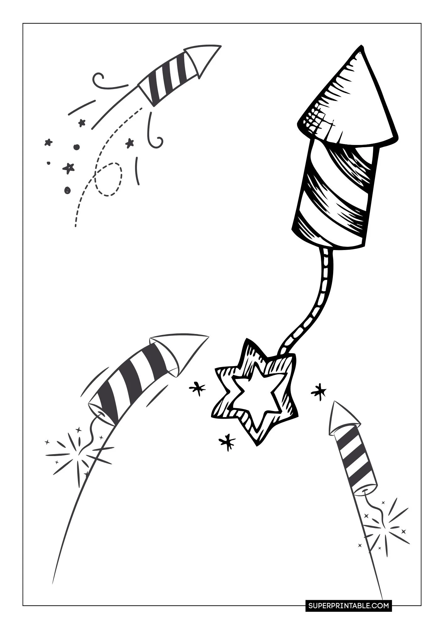 Fireworks Coloring Pages 5