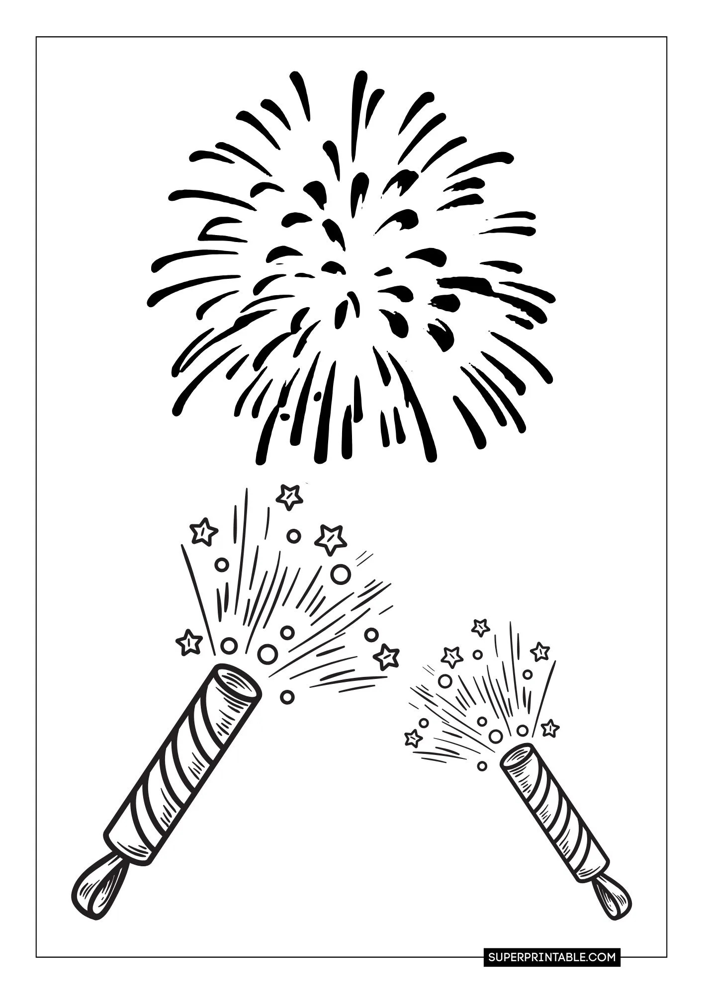 Fireworks Coloring Pages 6