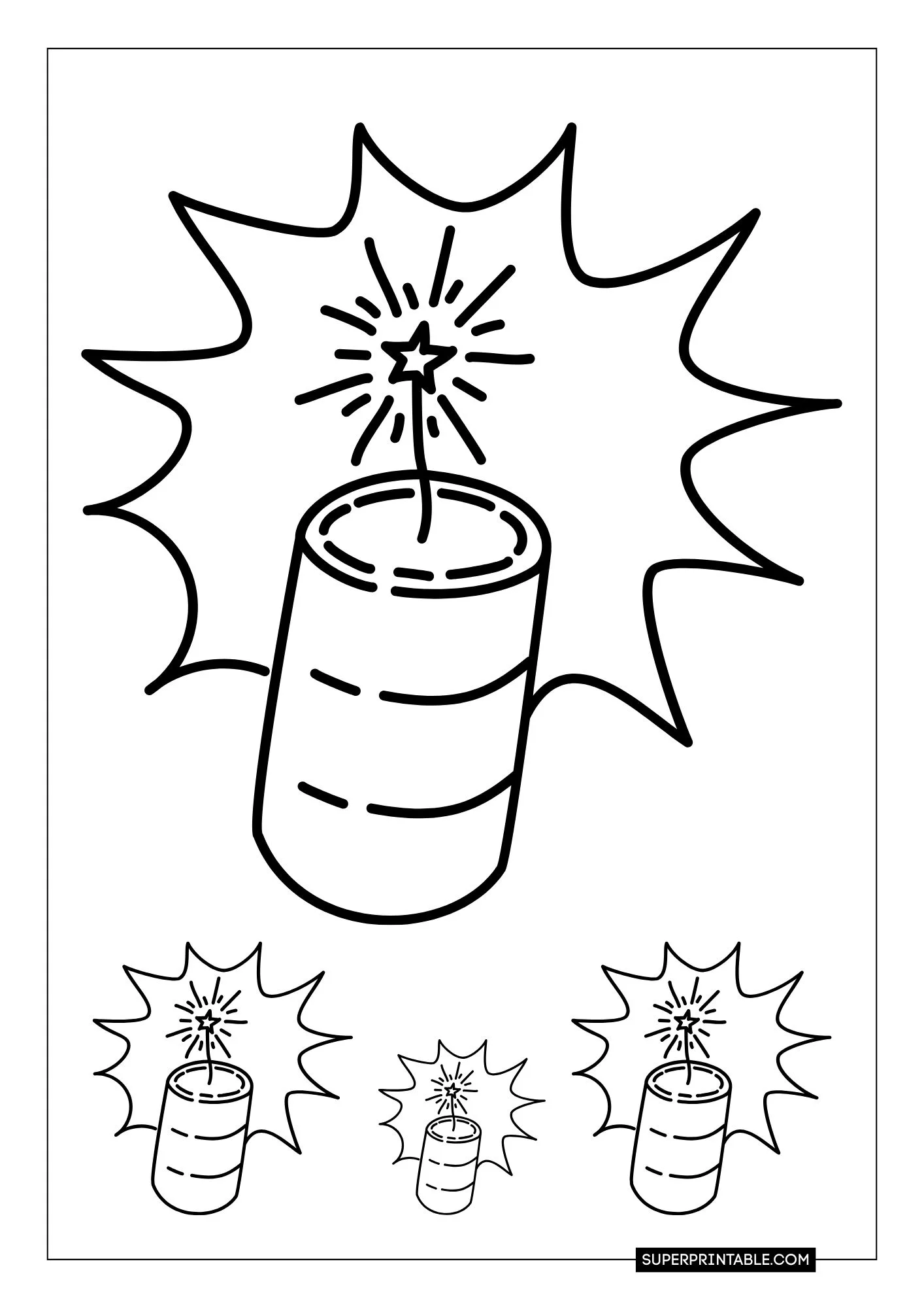 Fireworks Coloring Pages 7