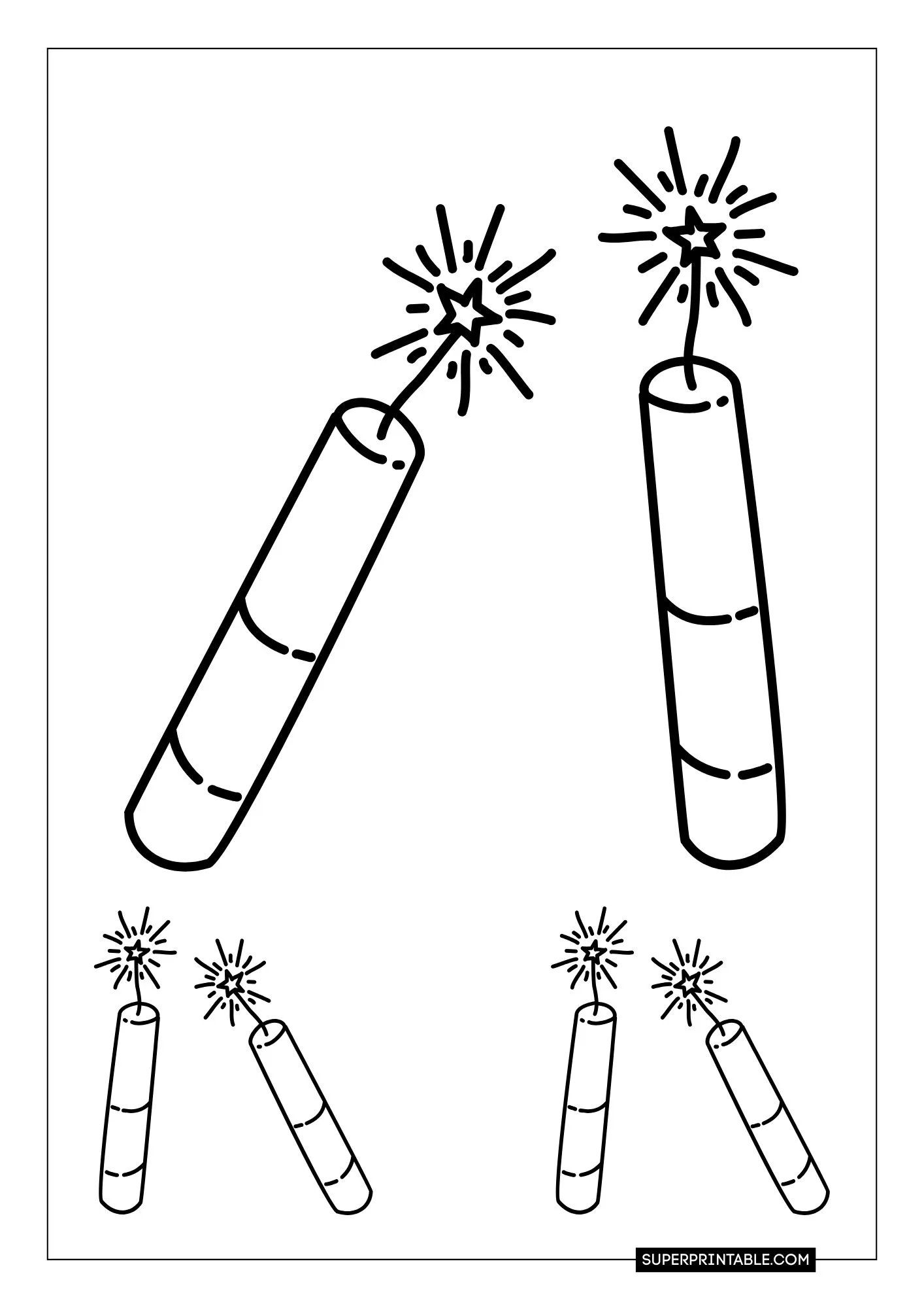Fireworks Coloring Pages 9