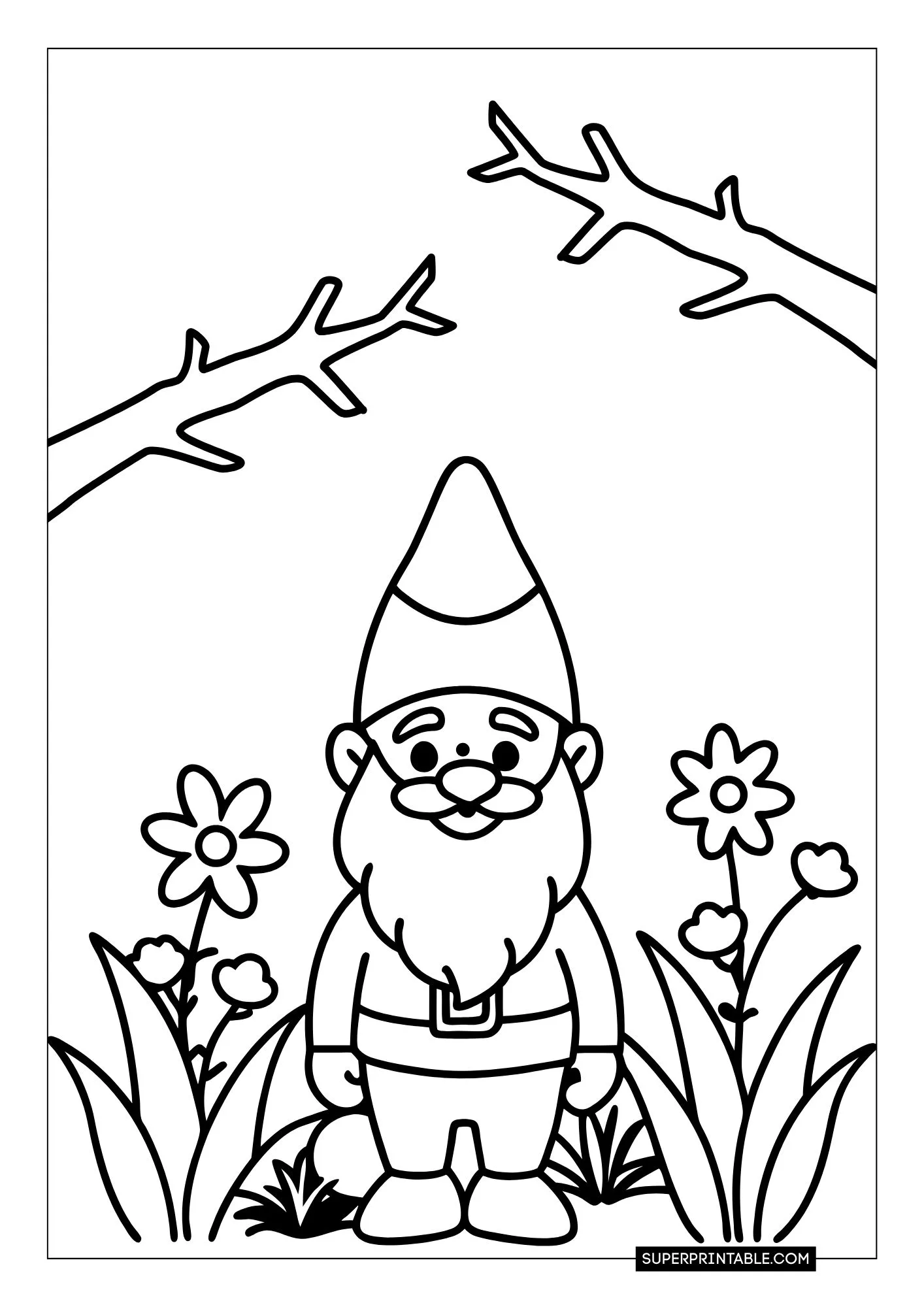 Gnome Christmas Coloring Pages 1