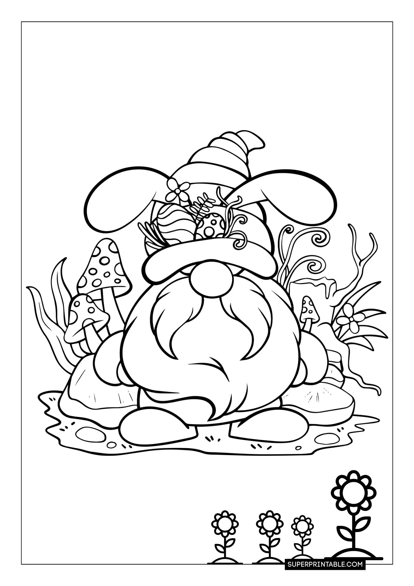 Gnome Christmas Coloring Pages 10