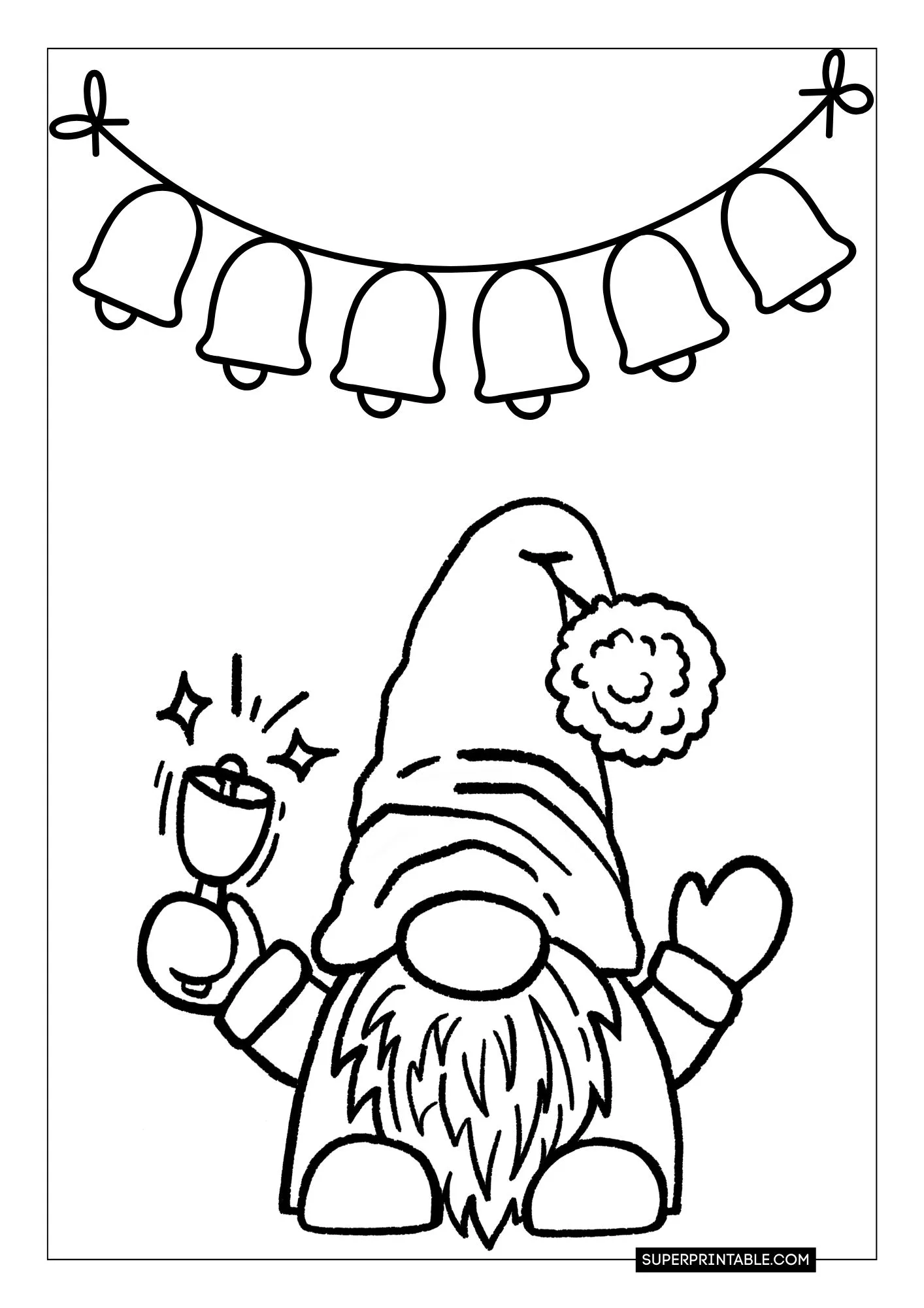Gnome Christmas Coloring Pages 13