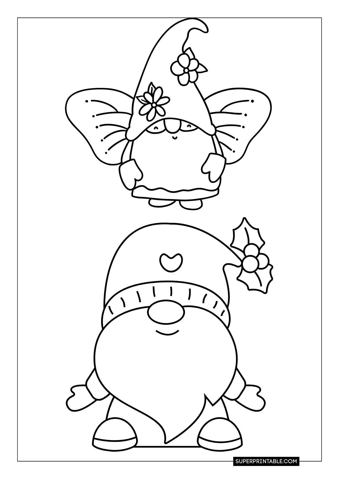 Gnome Christmas Coloring Pages 19