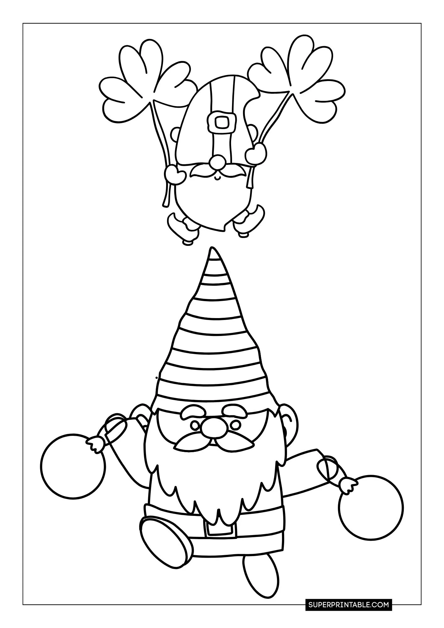 Gnome Christmas Coloring Pages 21