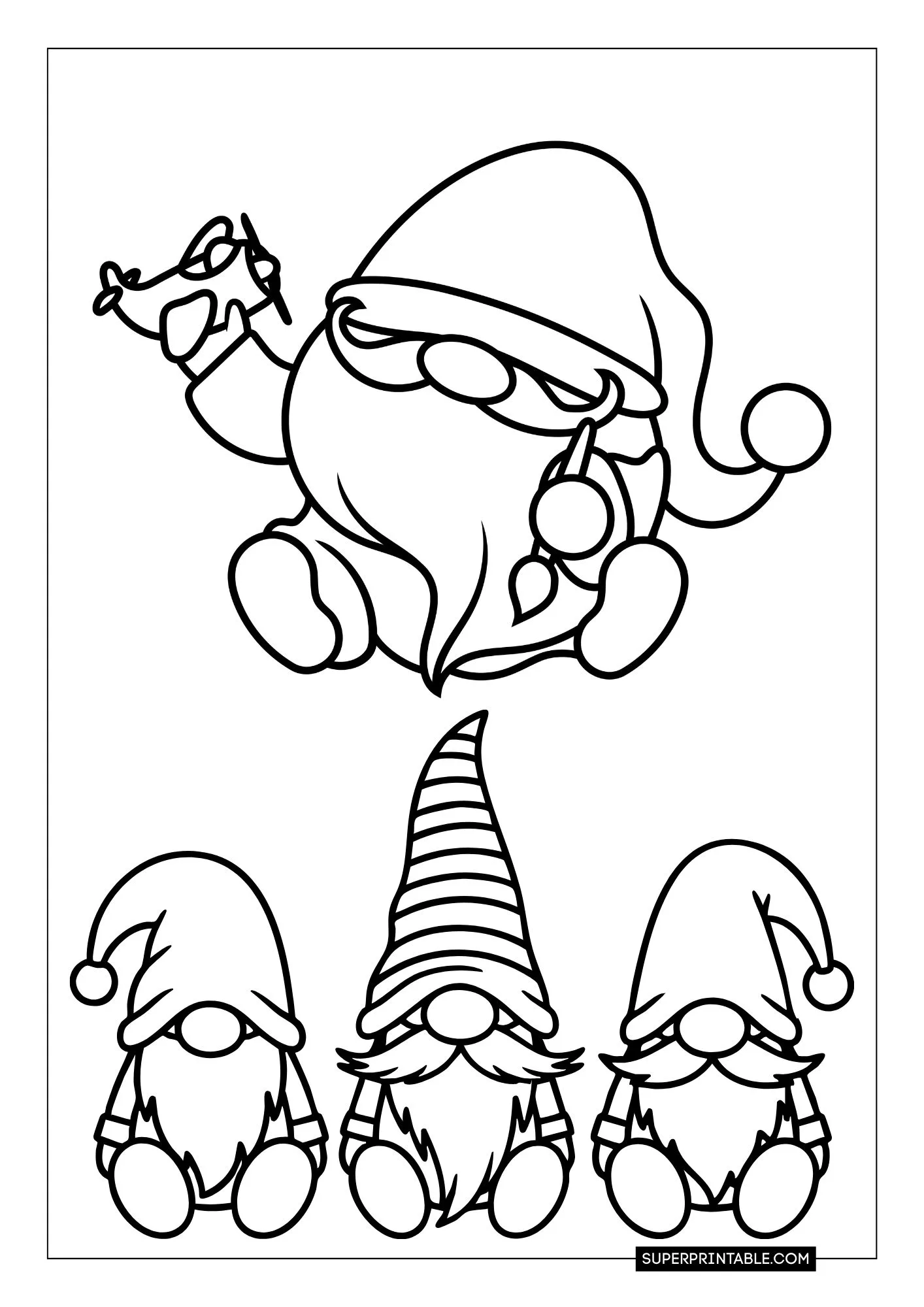 Gnome Christmas Coloring Pages 26