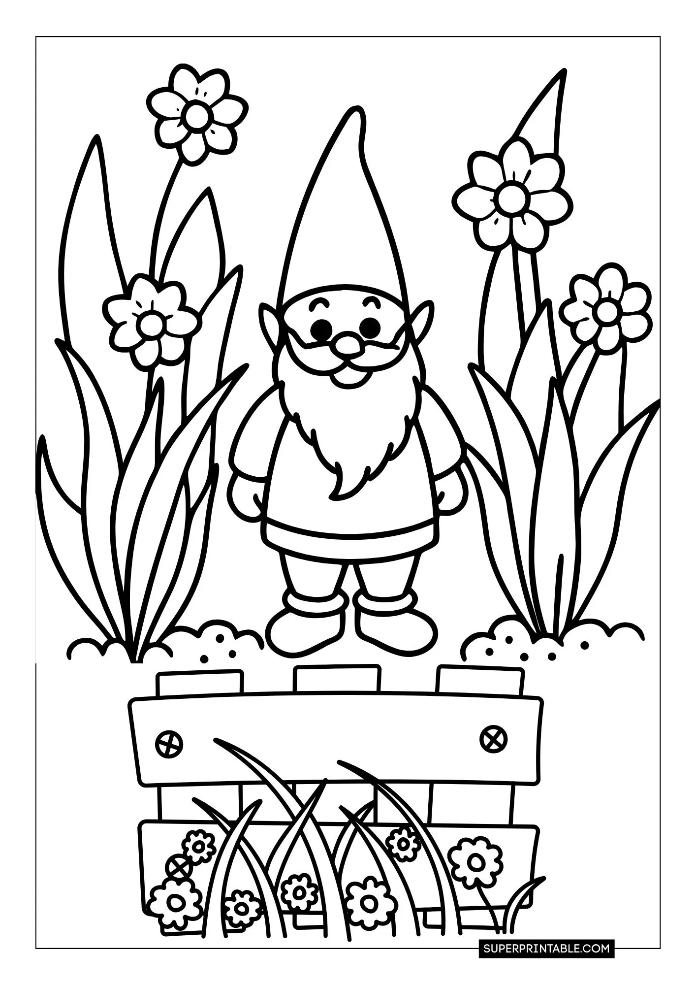 Gnome Christmas Coloring Pages 3