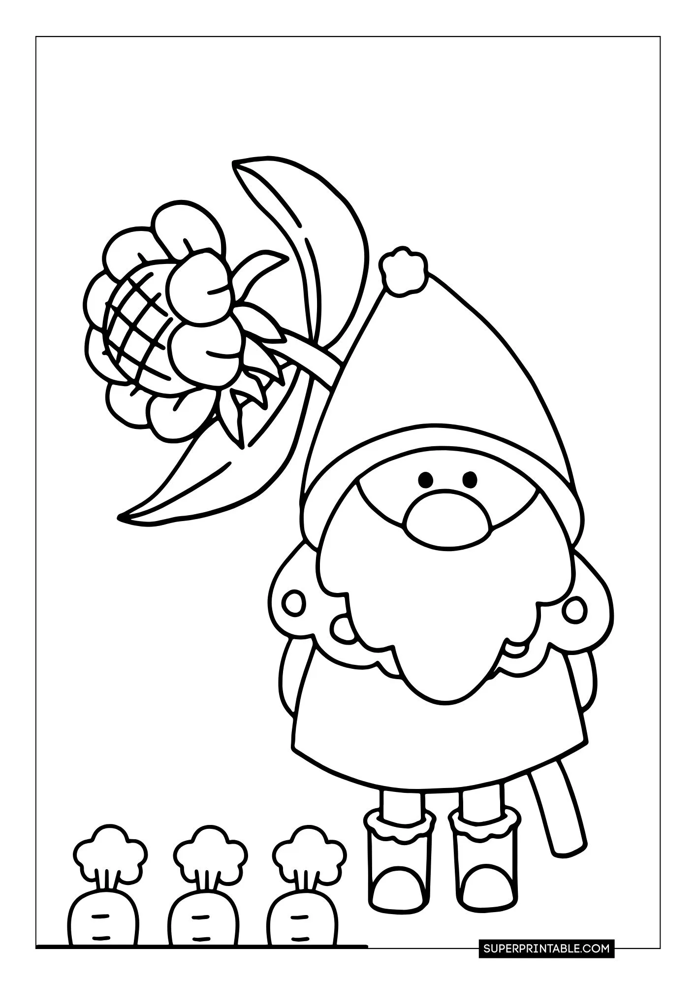 Gnome Christmas Coloring Pages 4