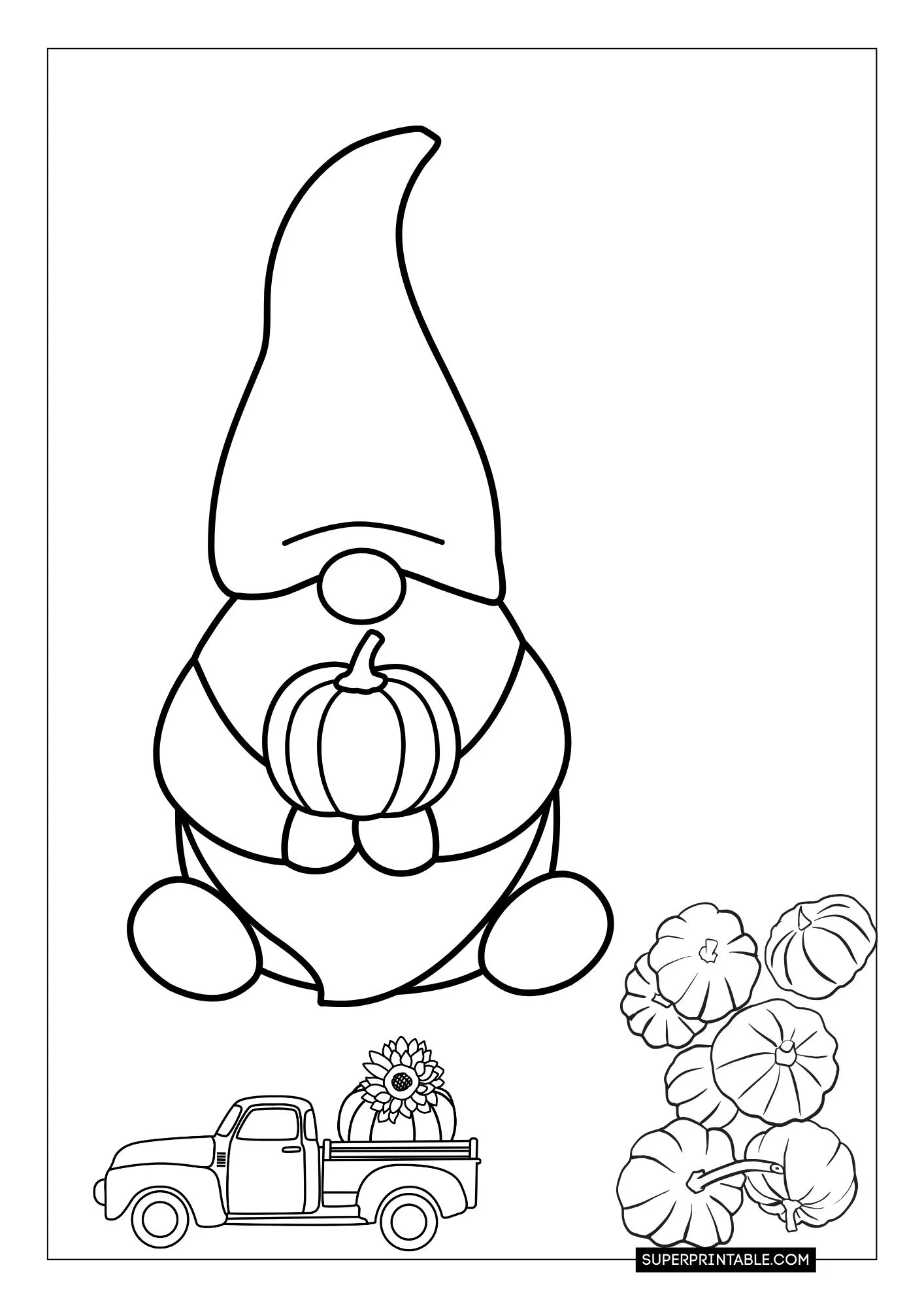 Gnome Christmas Coloring Pages 7
