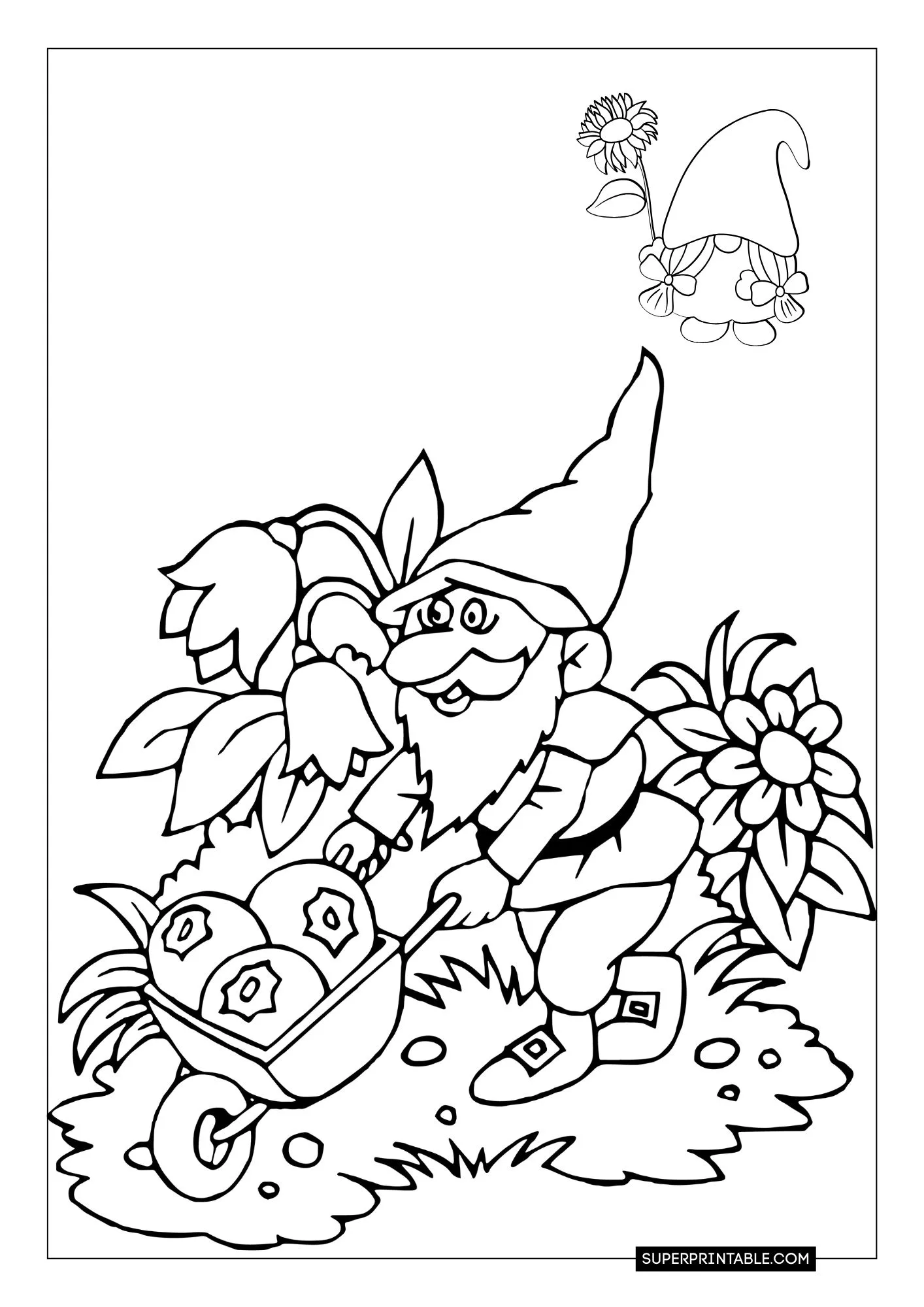 Gnome Christmas Coloring Pages 8