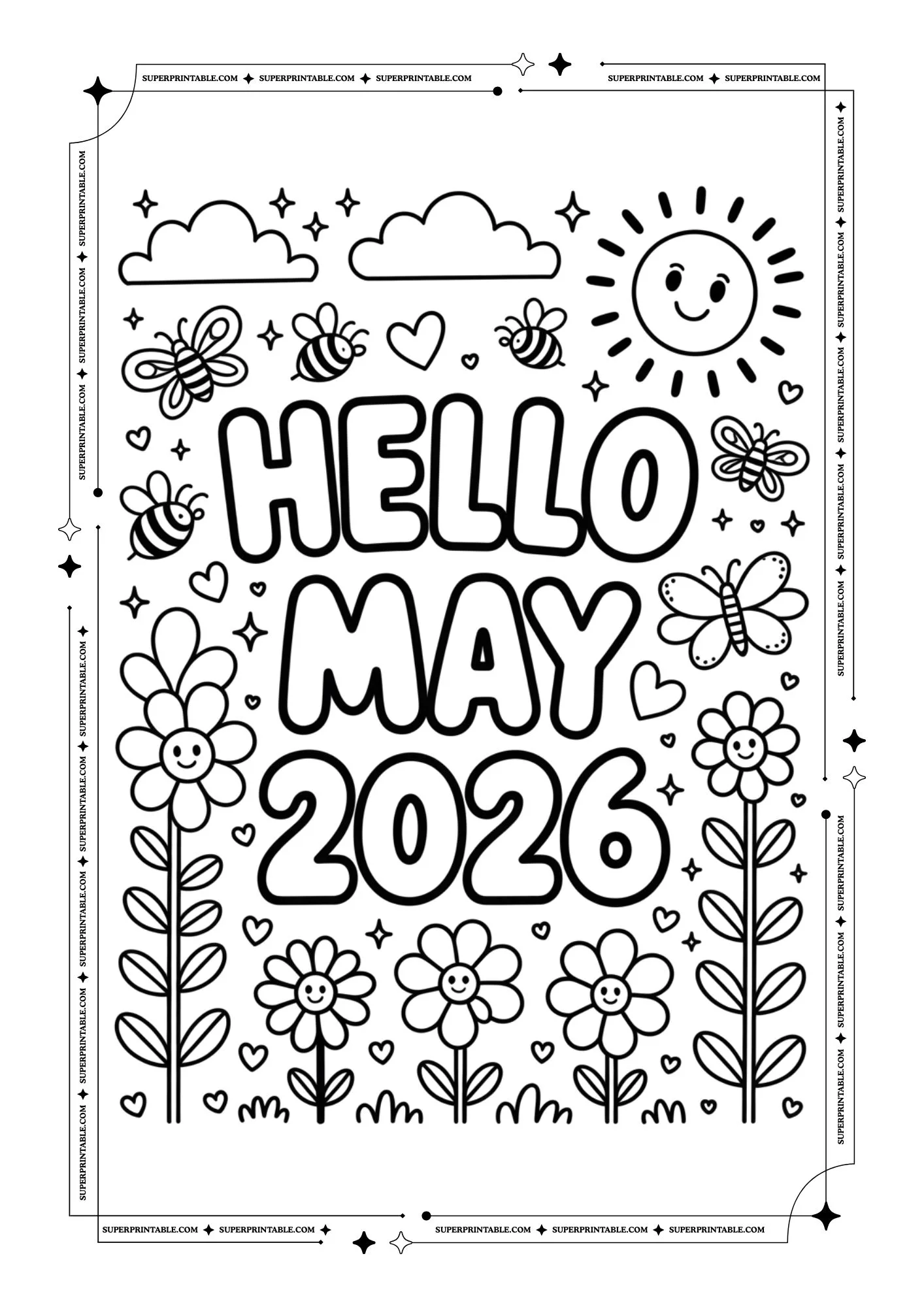Hello January to December 2026 Coloring Pages 5