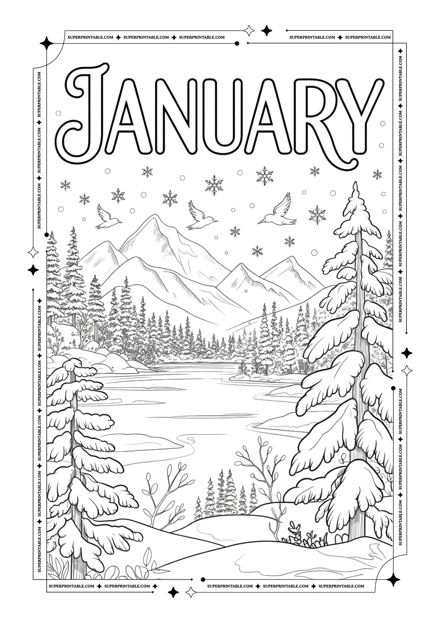 January Coloring Pages 1
