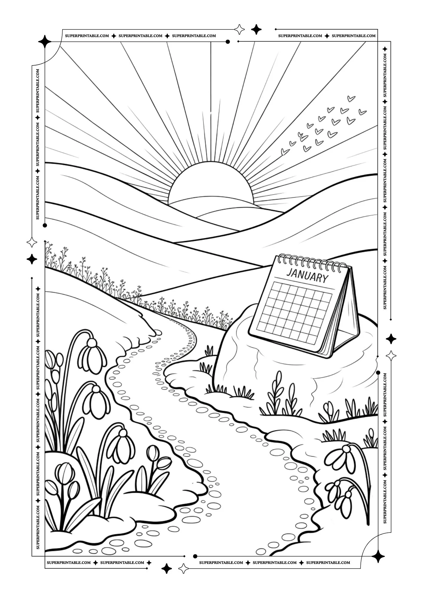 January Coloring Pages 9