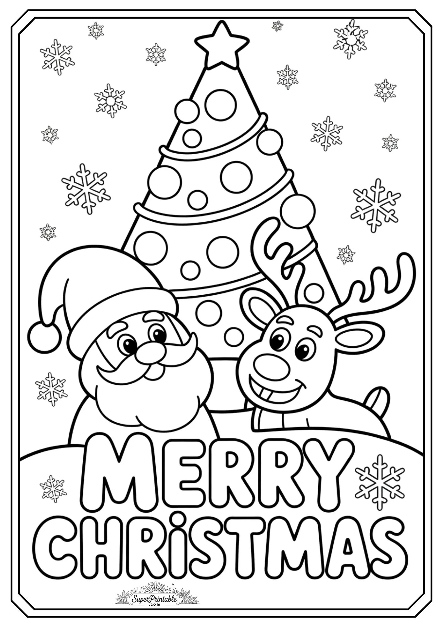Merry Christmas Coloring Pages 1