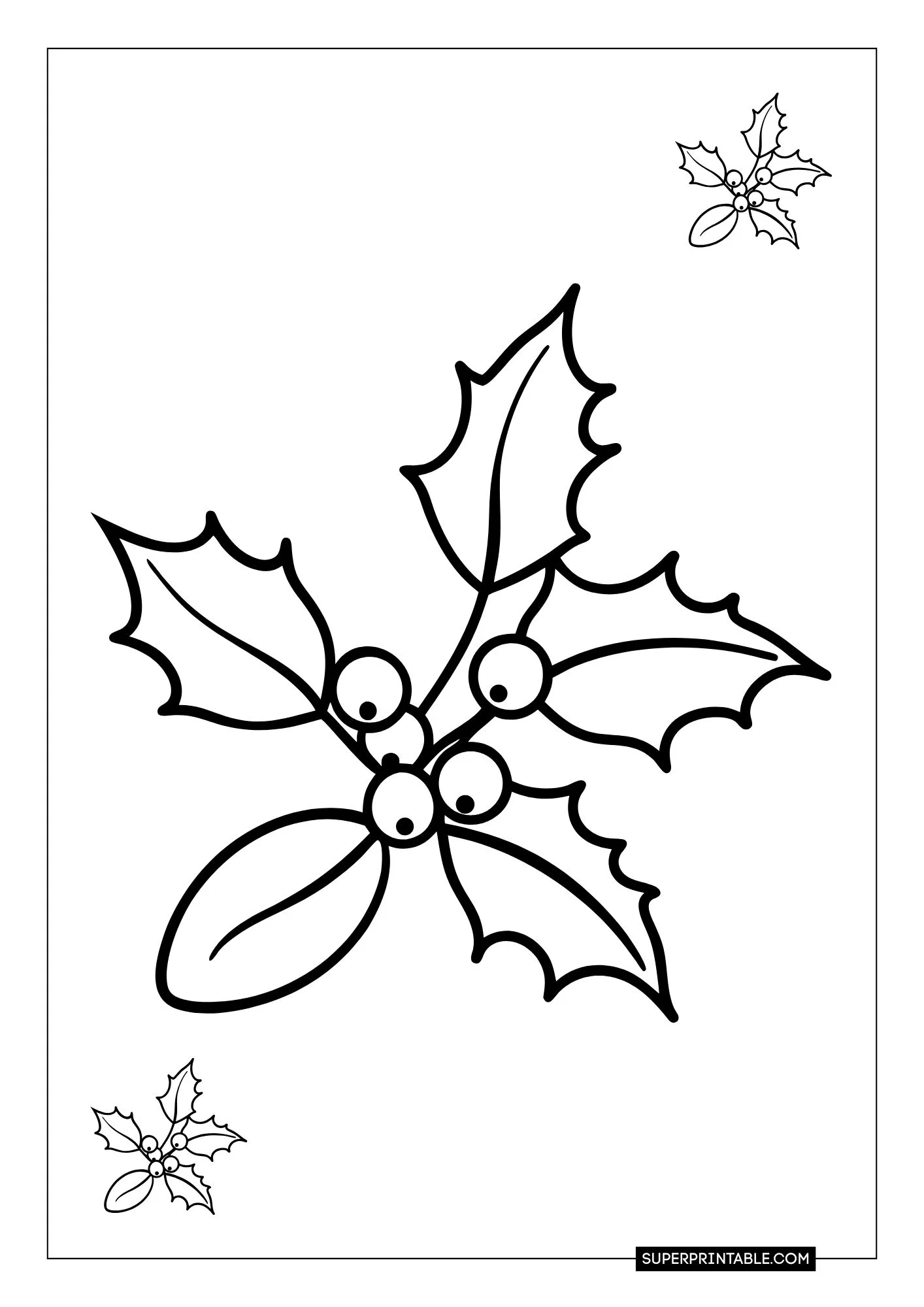 Mistletoe Christmas Coloring Pages 1