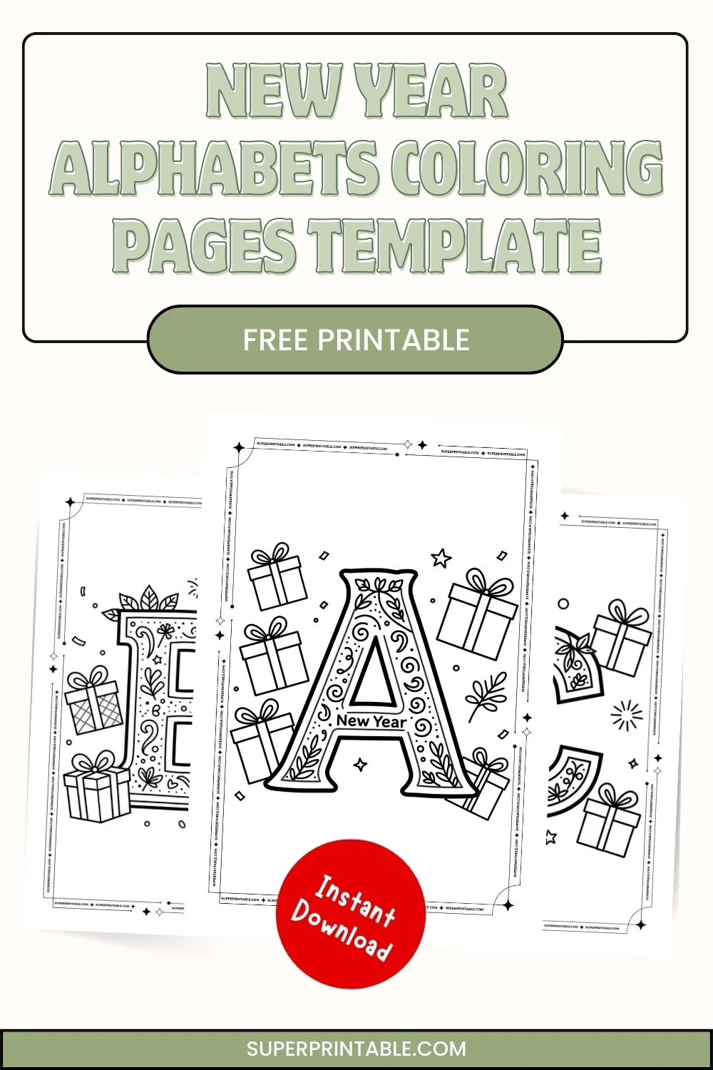 New Year Alphabets Coloring Pages Pinterest Image