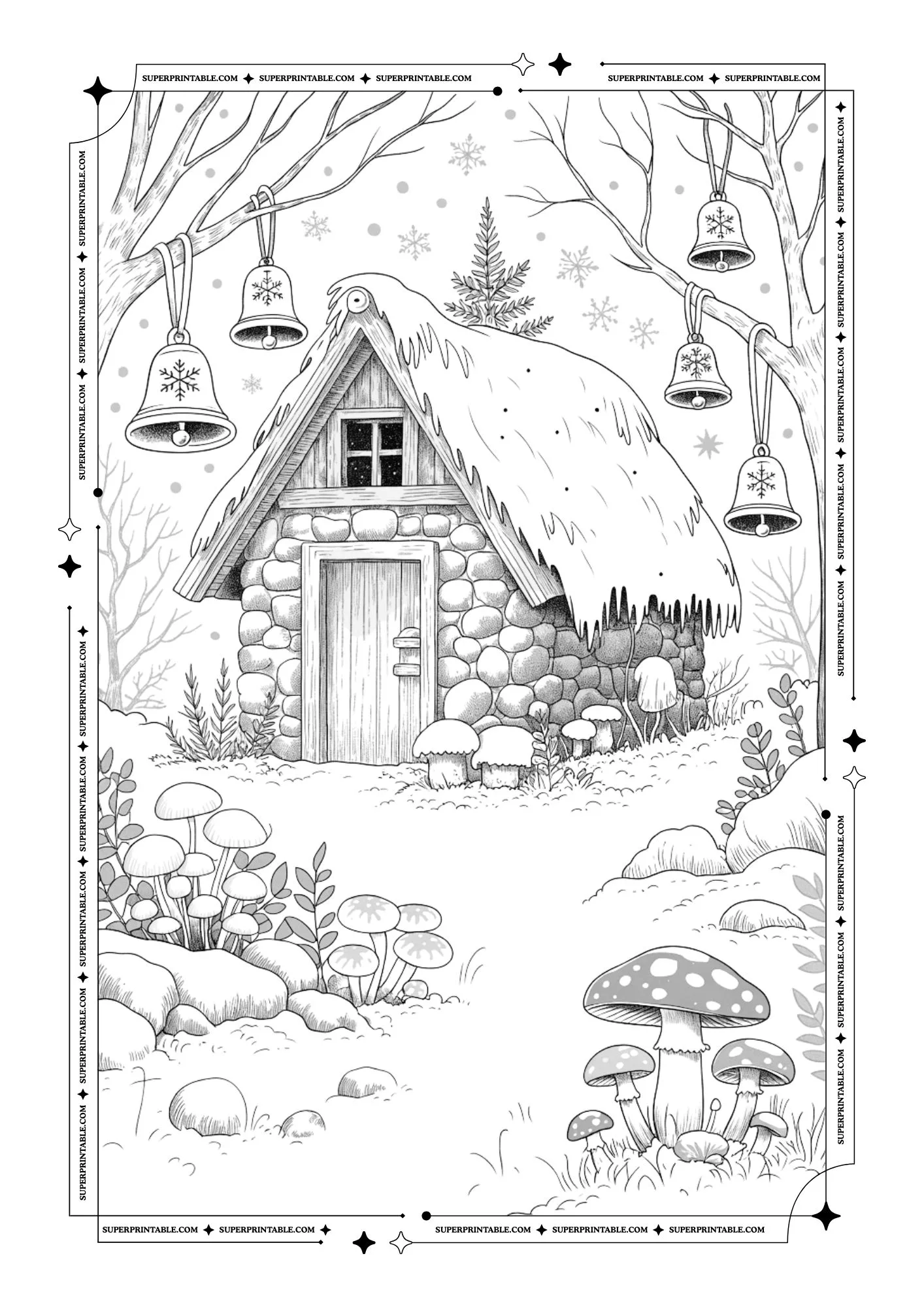New Year From The Cabin in The Wood Coloring Sheets 15