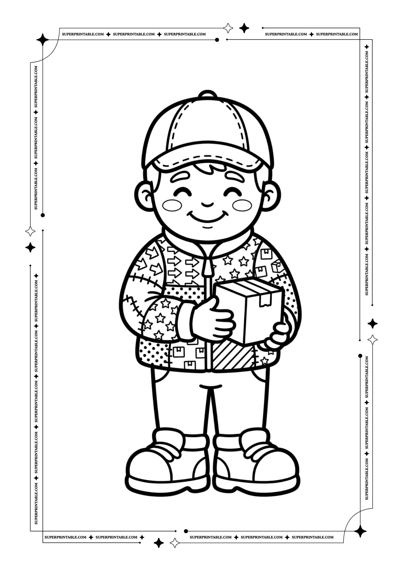 Patchwork Community Helpers Coloring Pages 11