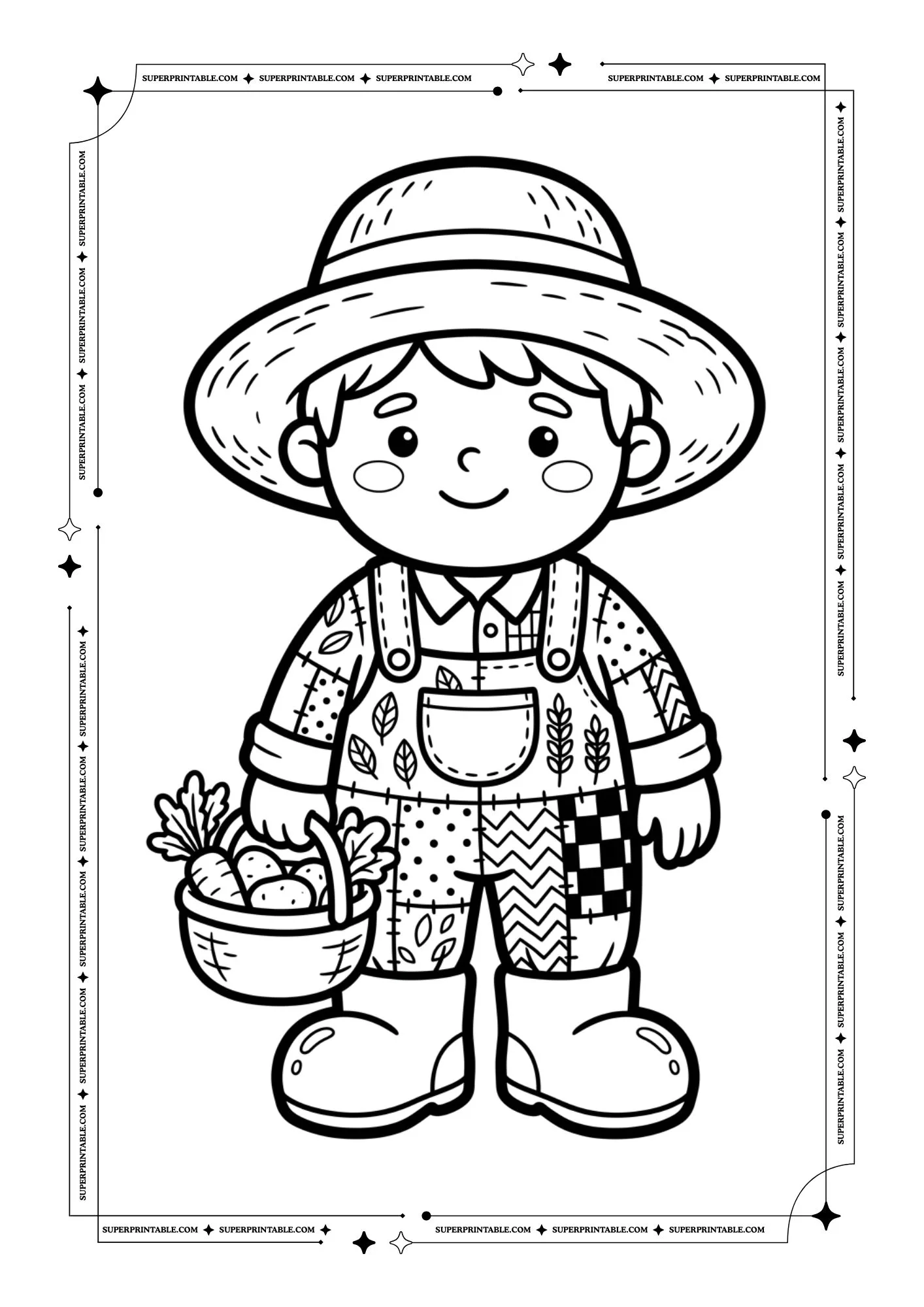 Patchwork Community Helpers Coloring Pages 14