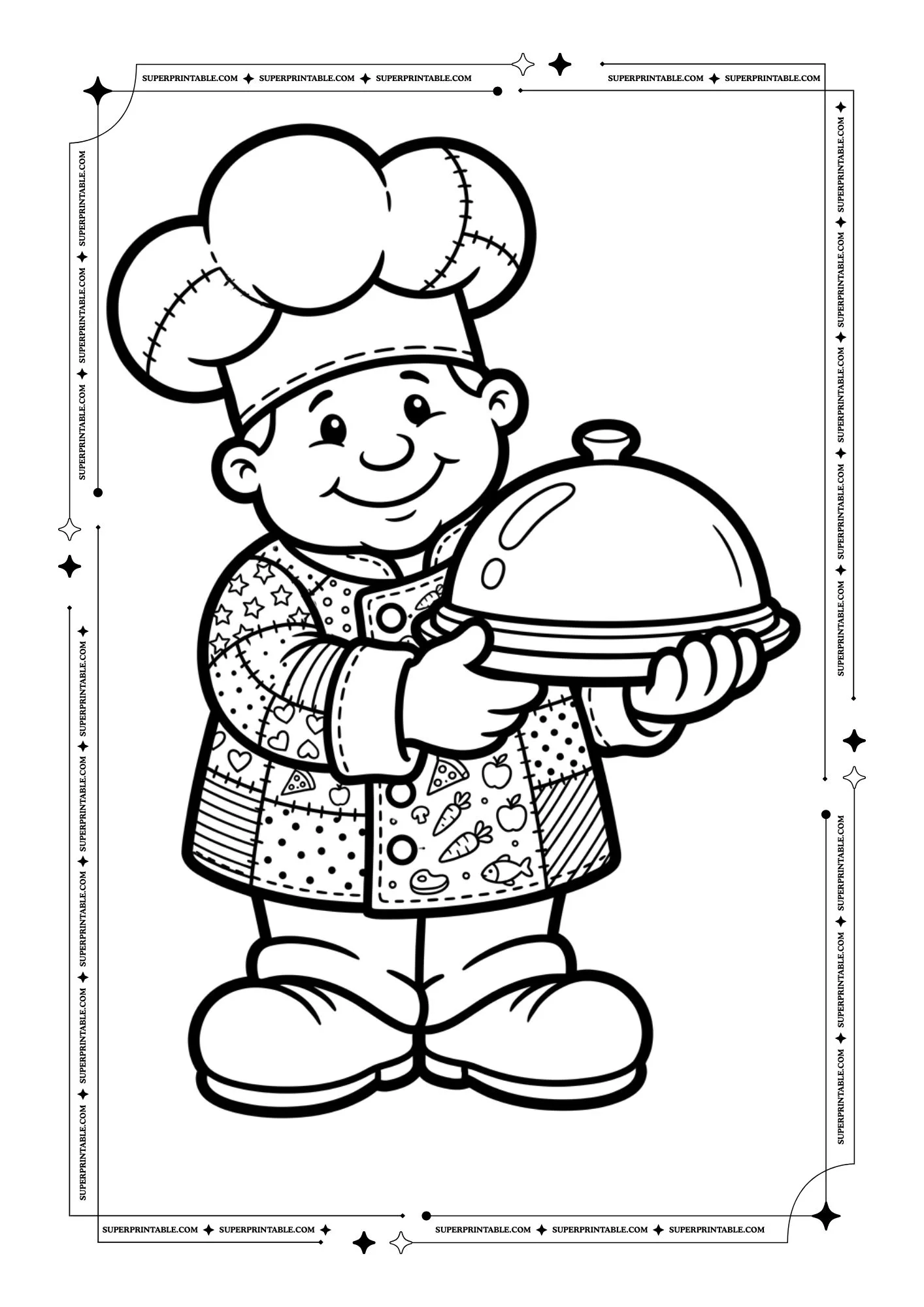 Patchwork Community Helpers Coloring Pages 2