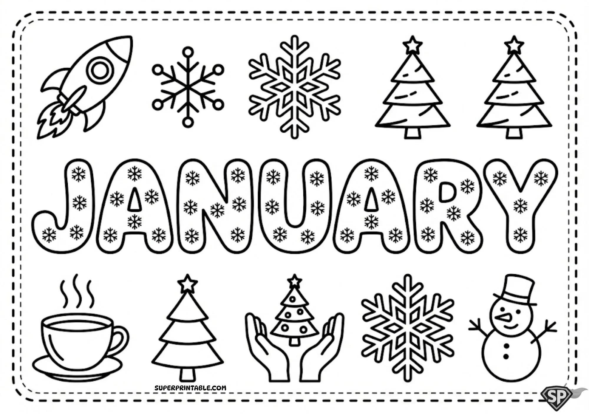 Premium Months of the Year Coloring Pages 1