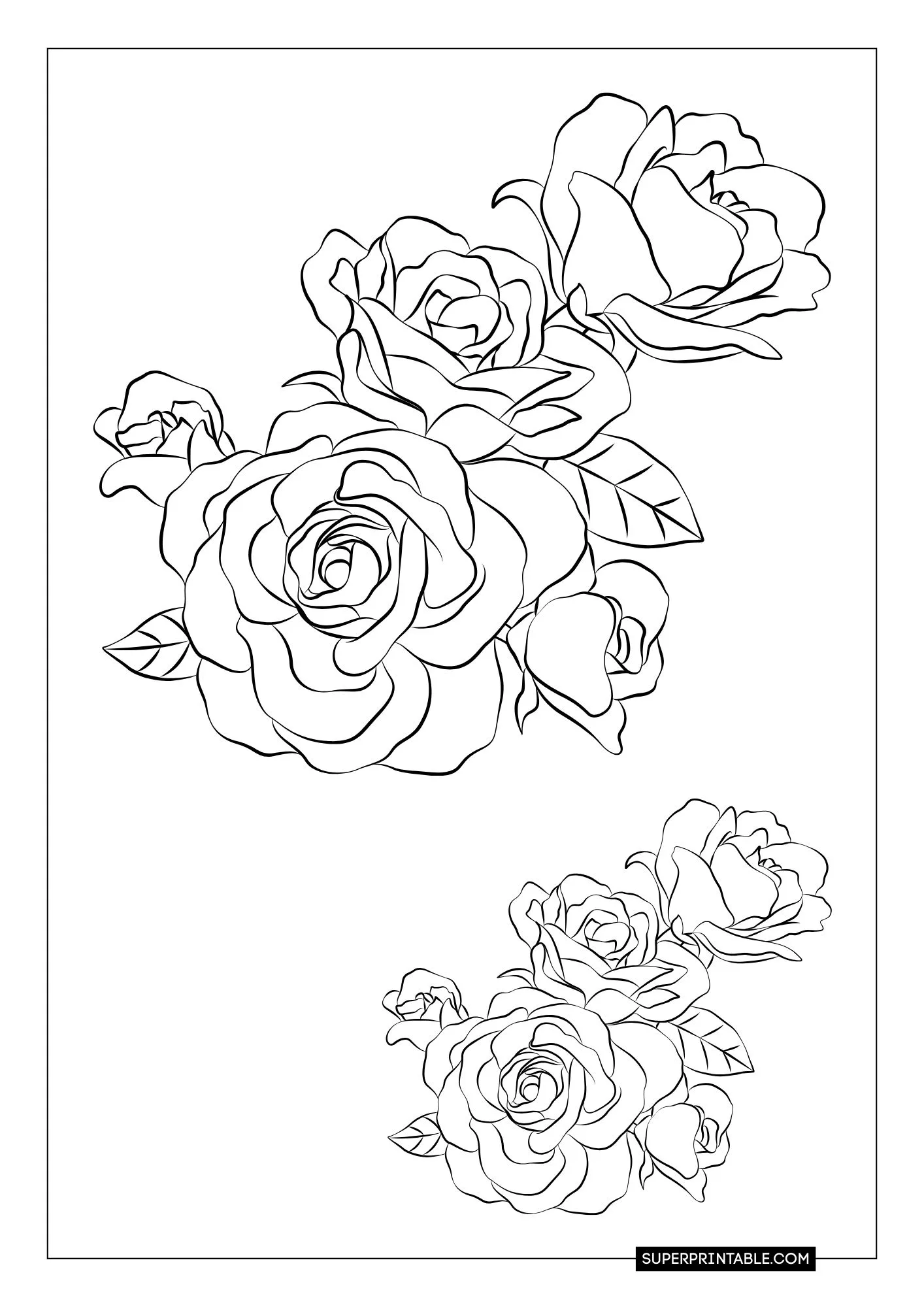 Rose Coloring Pages 2