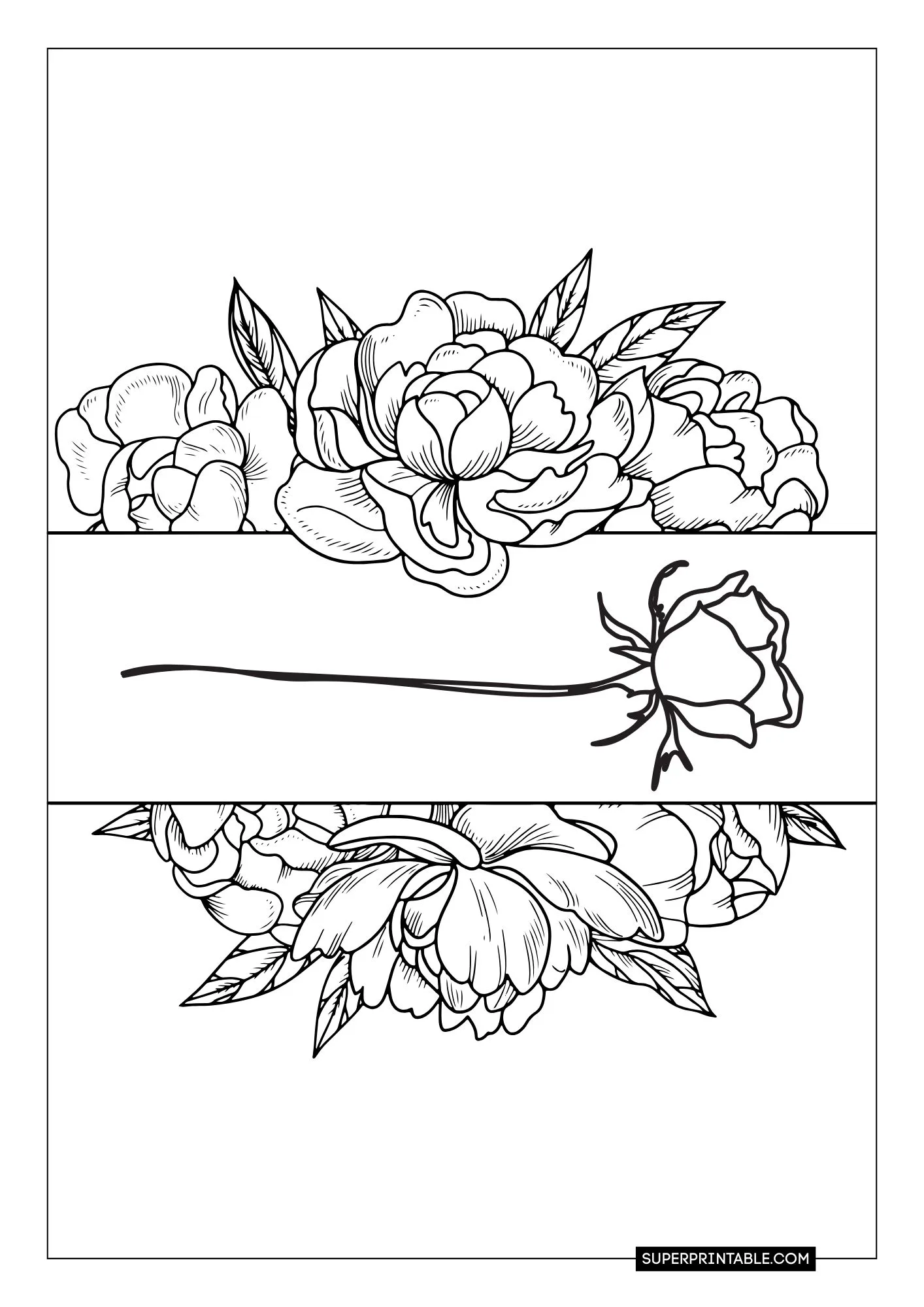Rose Coloring Pages 4