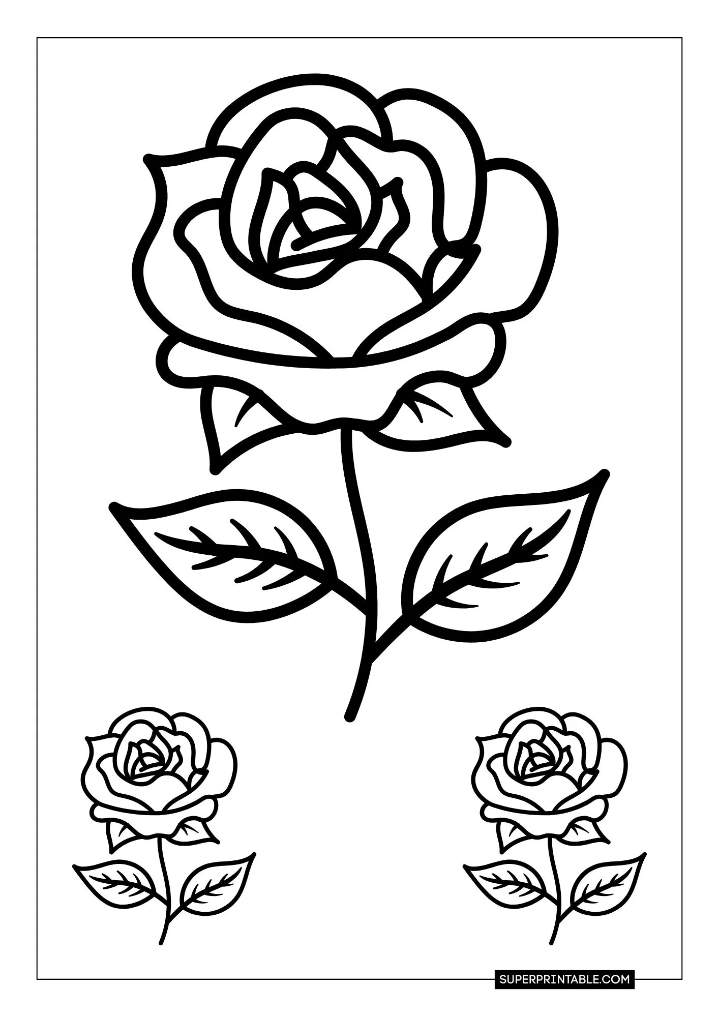 Rose Coloring Pages 6