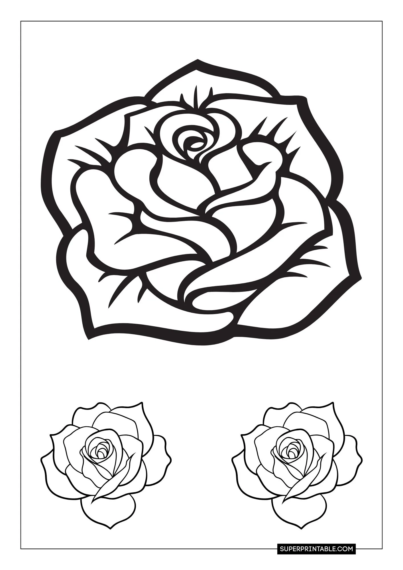 Rose Coloring Pages 8
