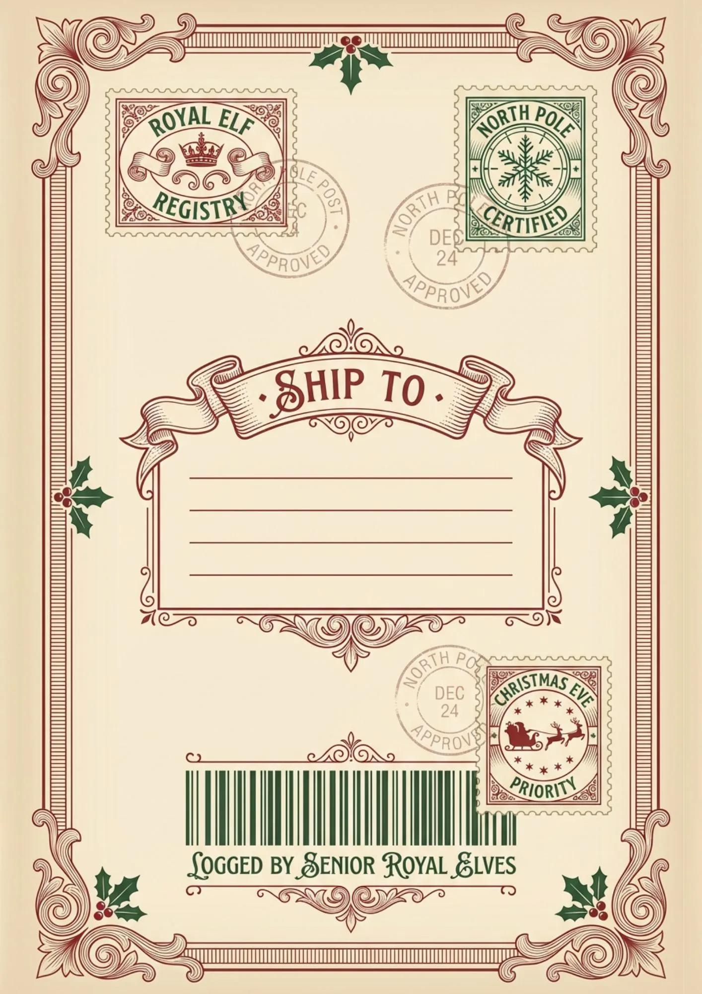 Royal Shipping Package Labels For Gifts 1