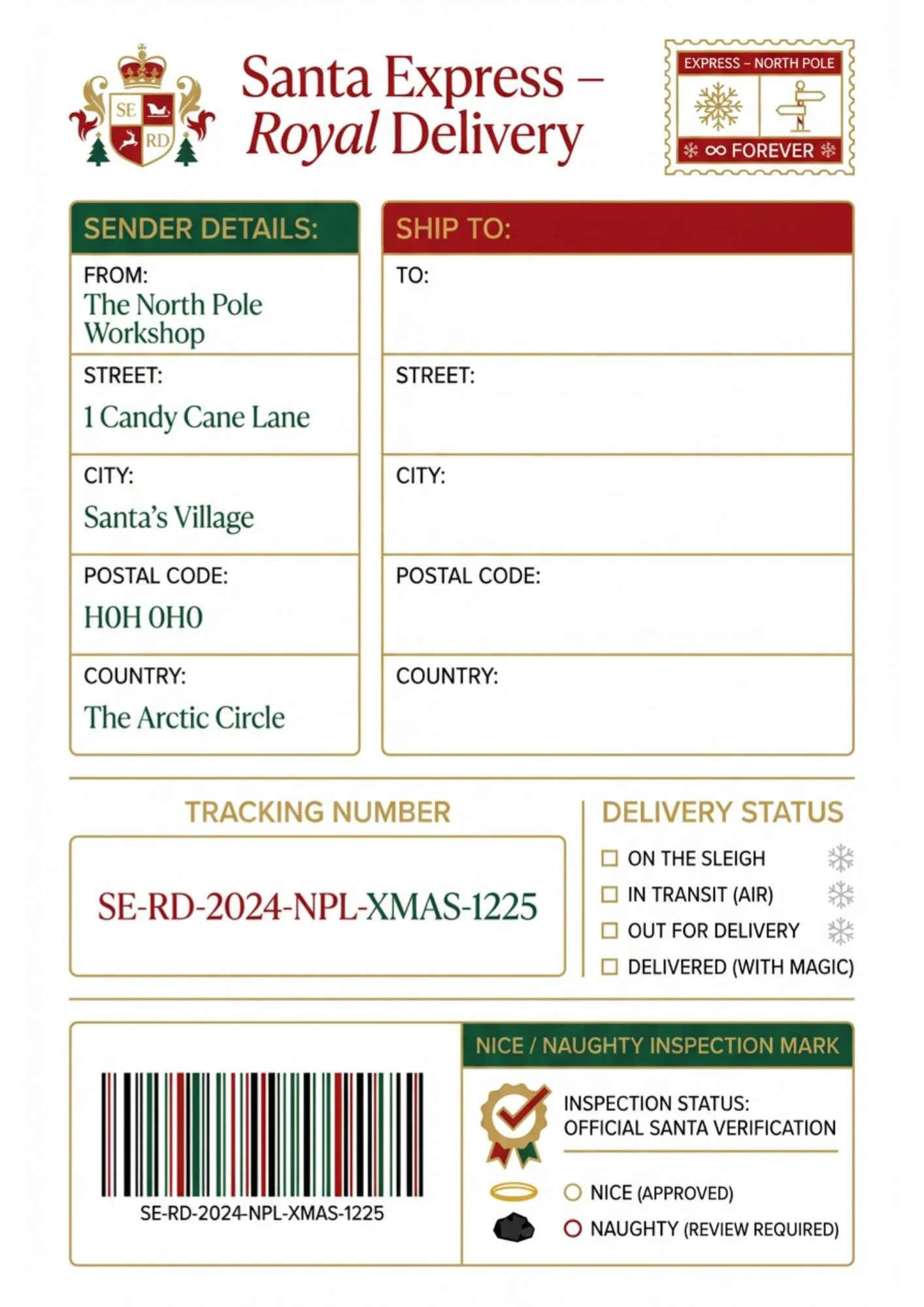 Royal Shipping Package Labels For Gifts 3