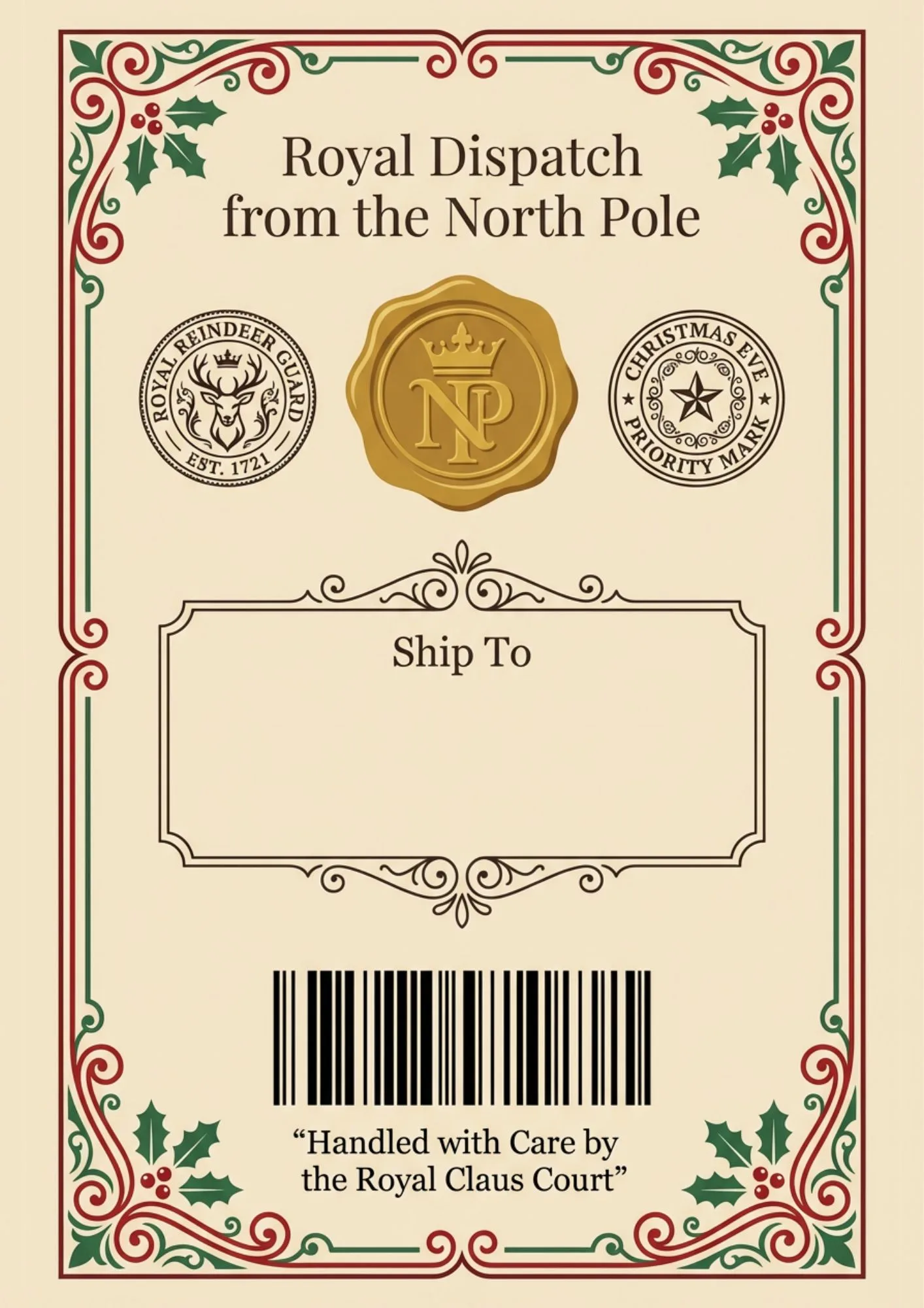 Royal Shipping Package Labels For Gifts 4