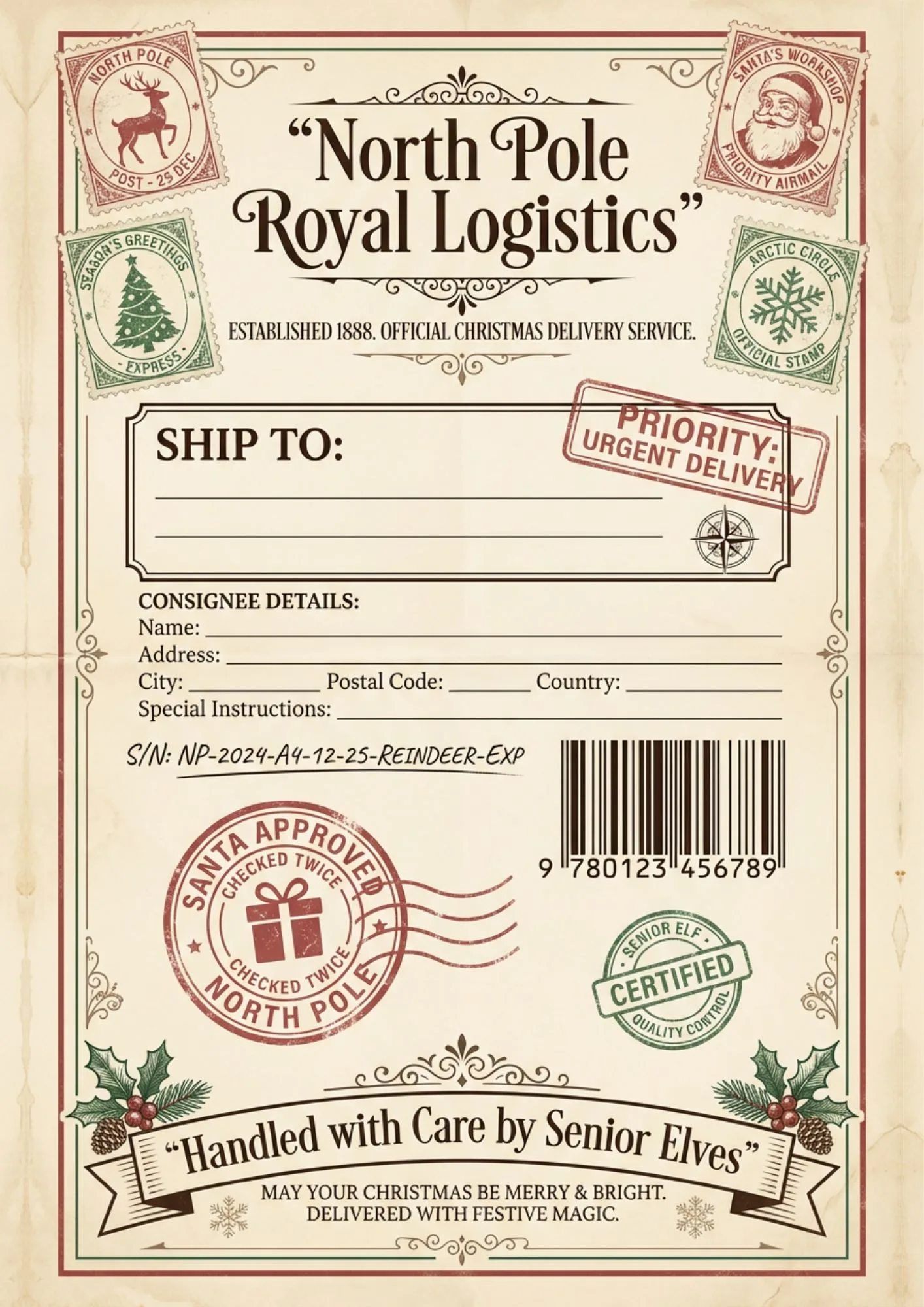 Royal Shipping Package Labels For Gifts 5