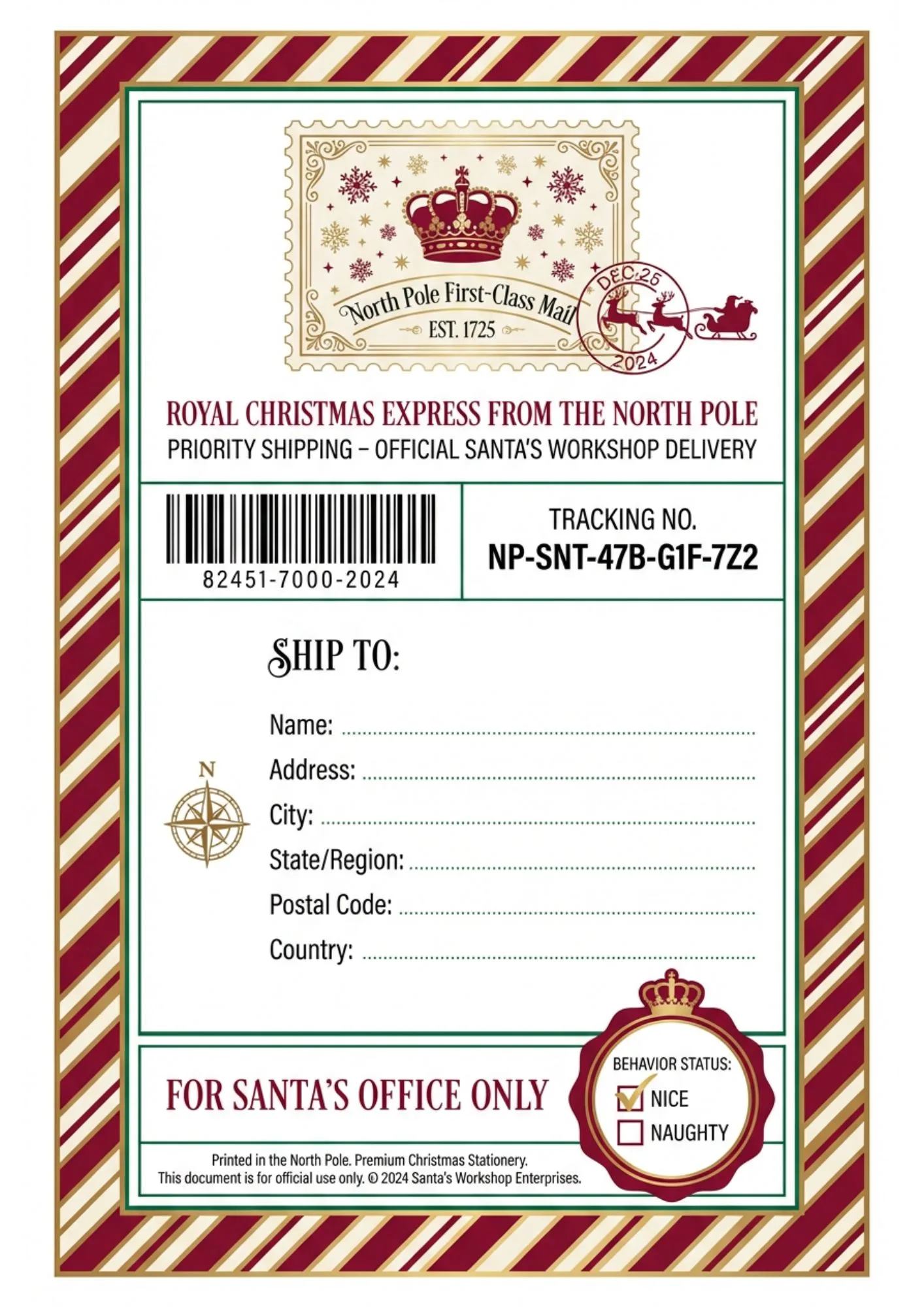 Royal Shipping Package Labels For Gifts 6