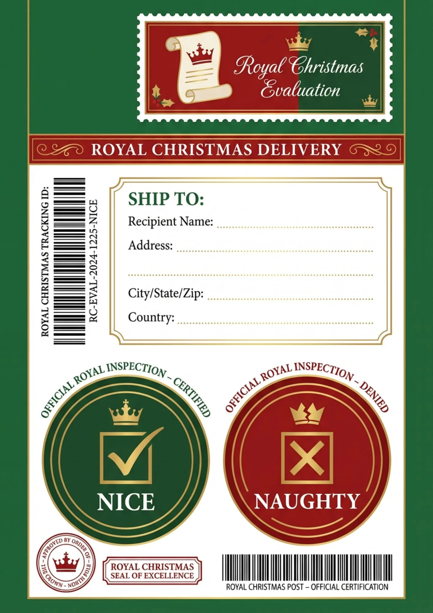 Royal Shipping Package Labels For Gifts 8