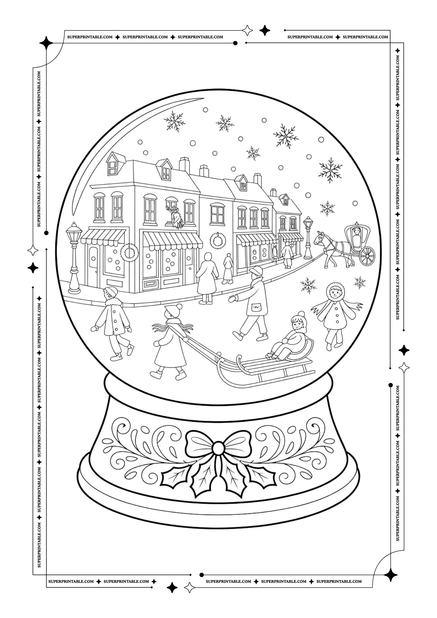Snow Globe Coloring Pages 2