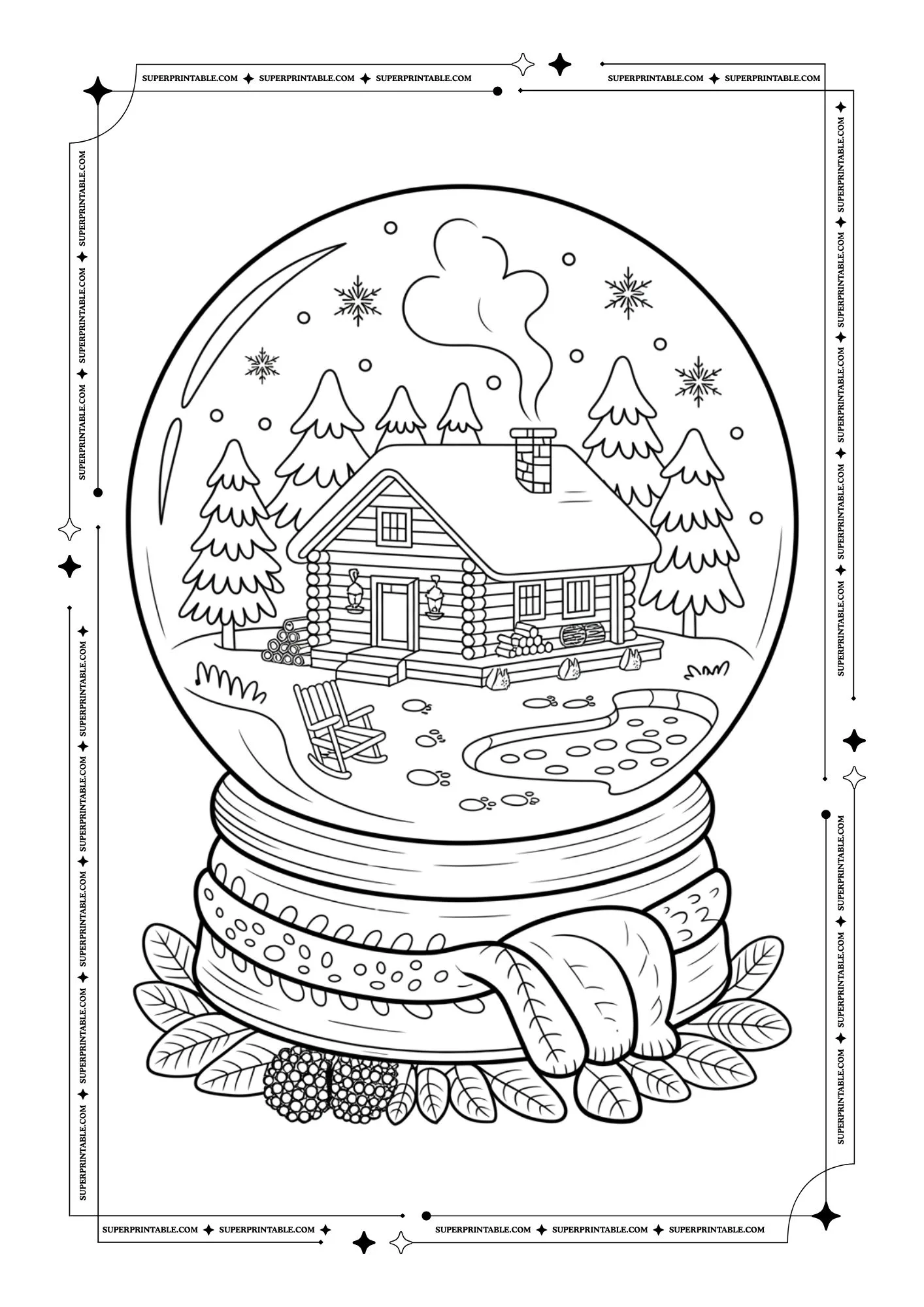 Snow Globe Coloring Pages 3