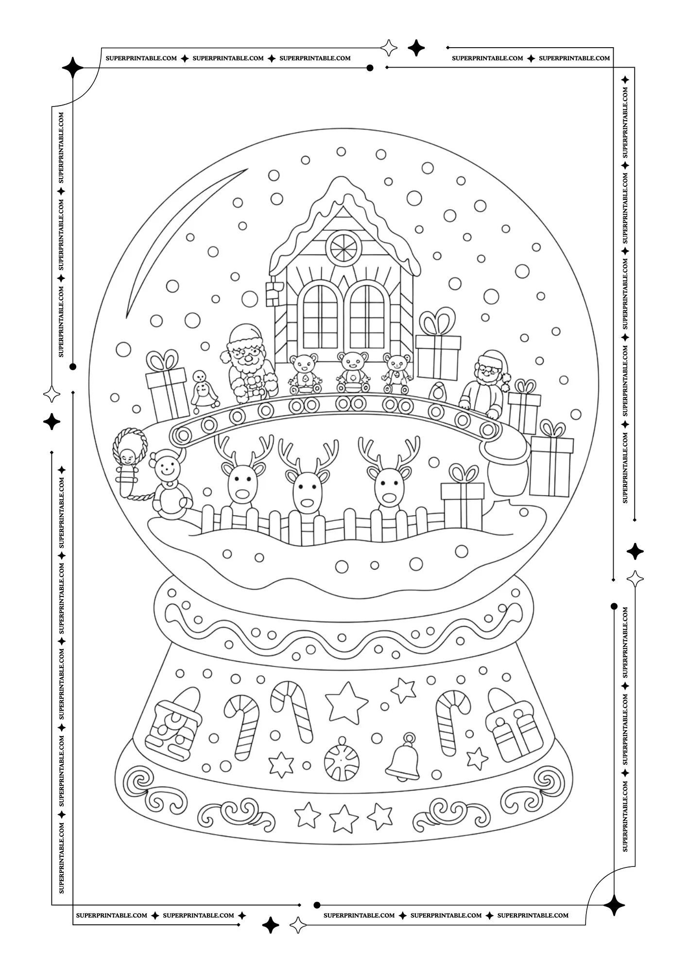 Snow Globe Coloring Pages 5