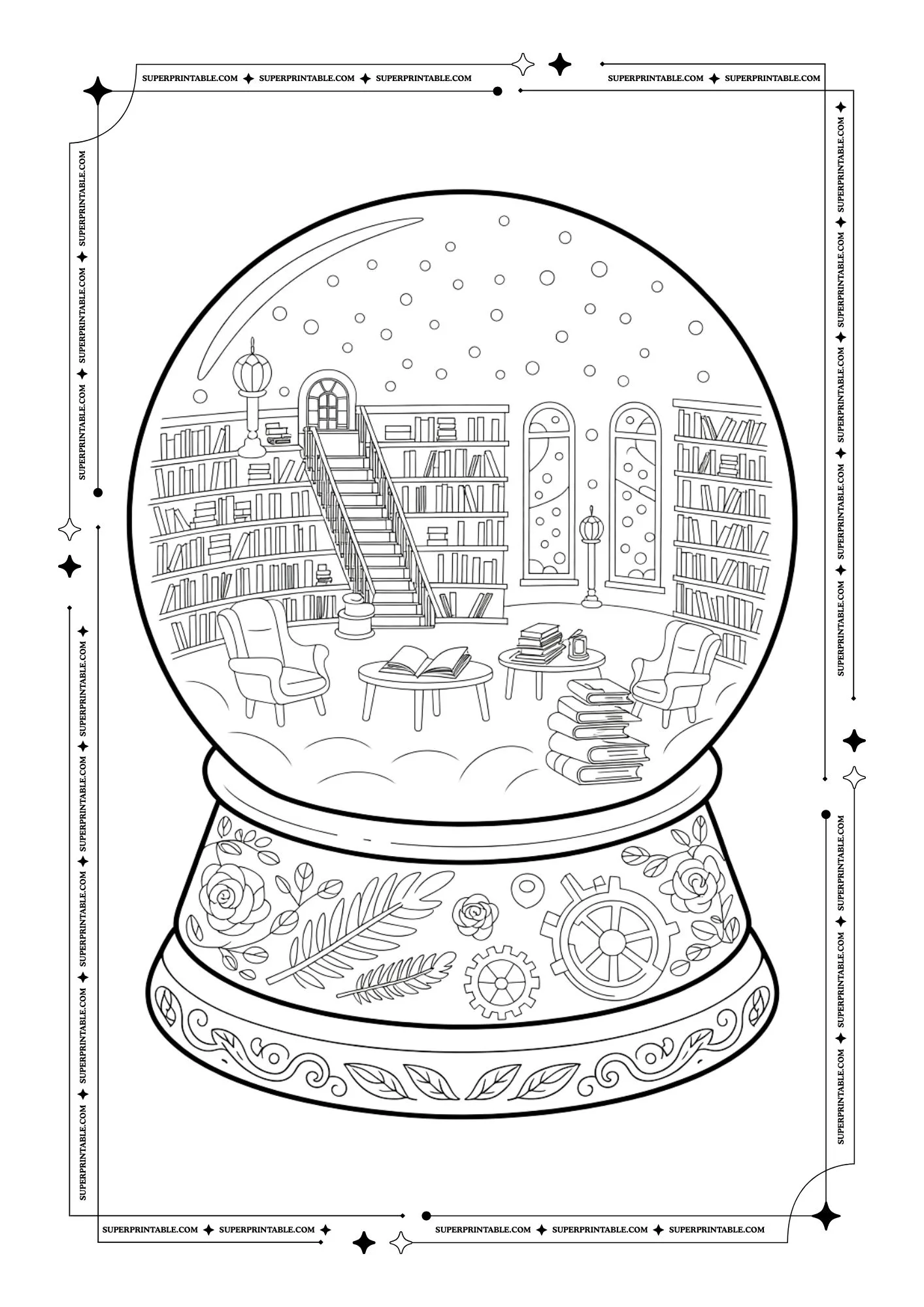 Snow Globe Coloring Pages 6