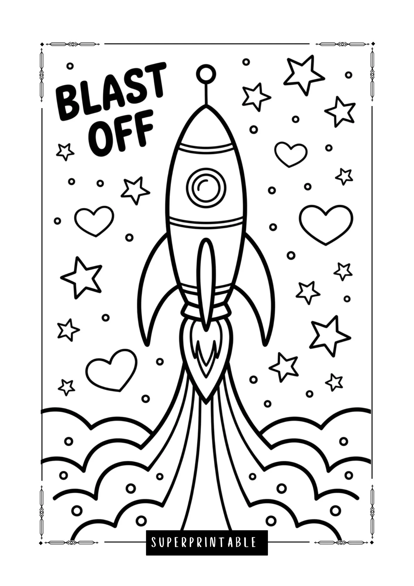 The Happy Mailbox Set Love Coloring Pages 1