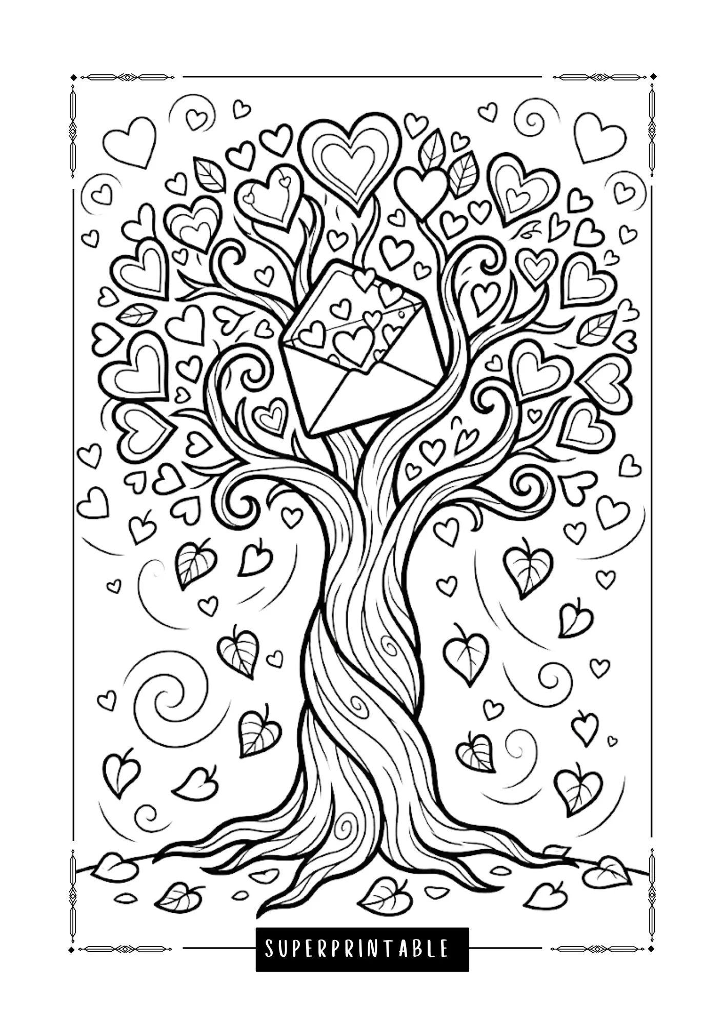The Happy Mailbox Set Love Coloring Pages 4