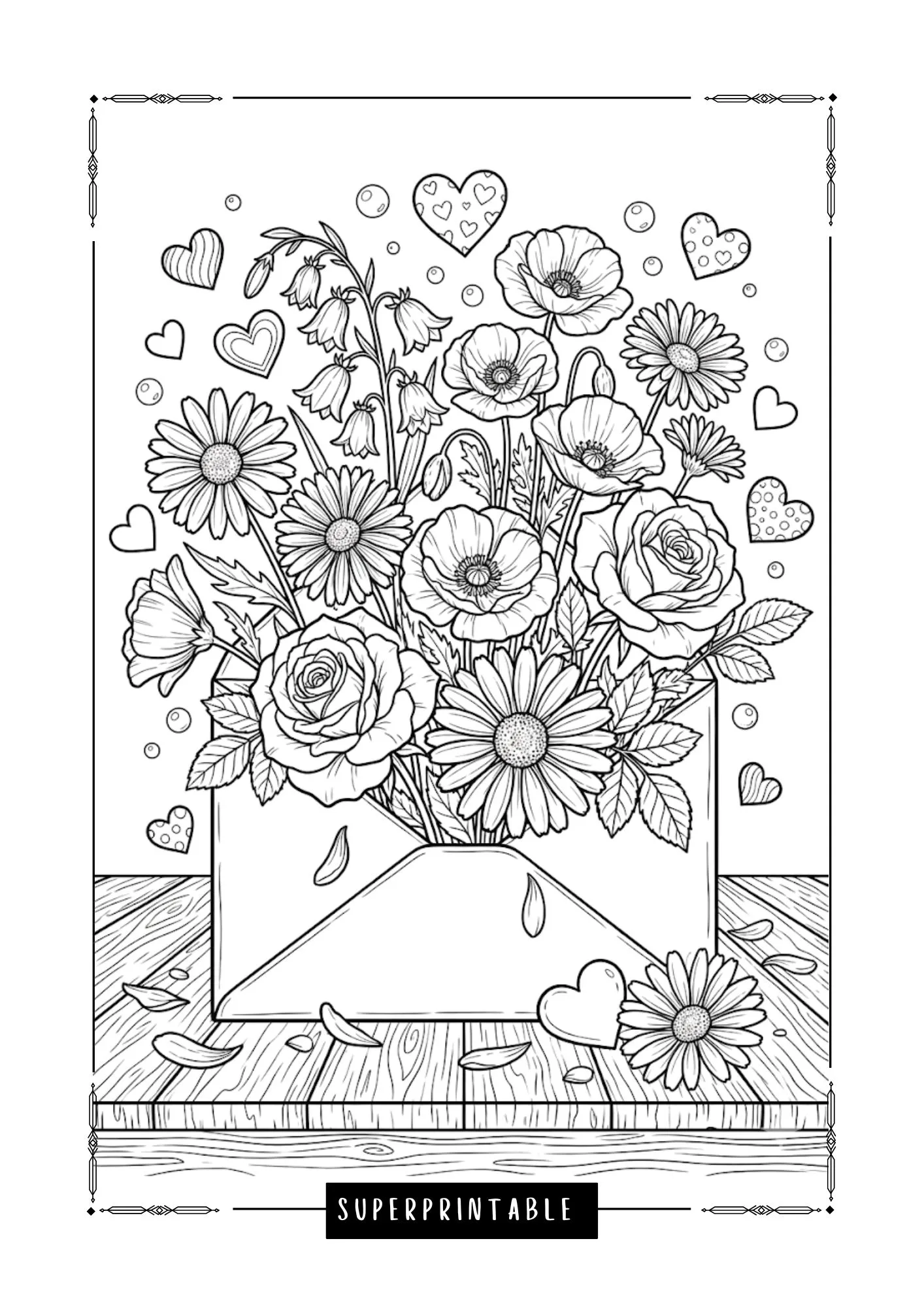 The Happy Mailbox Set Love Coloring Pages 5