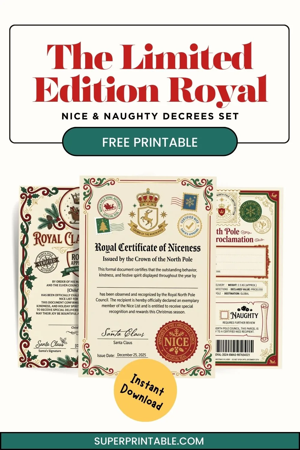 The Limited Edition Royal Nice & Naughty Decrees Pinterest Image