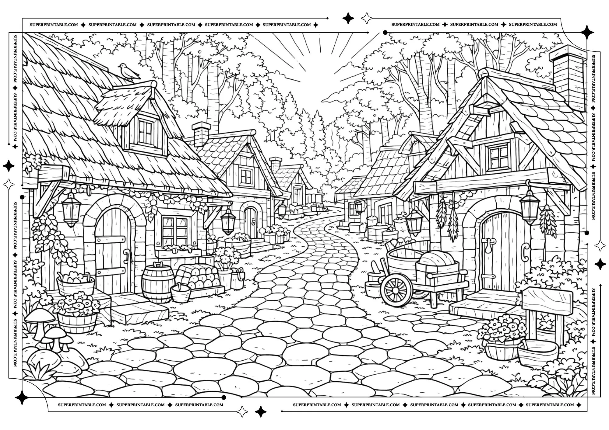 The Slow World Winter Coloring Pages 1