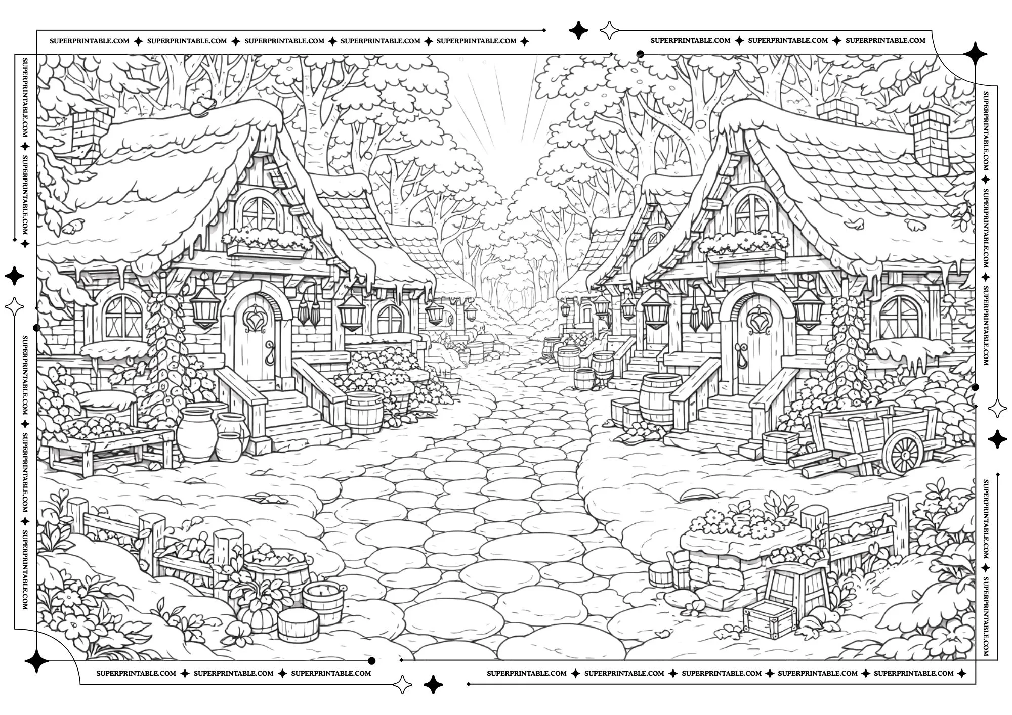 The Slow World Winter Coloring Pages 4