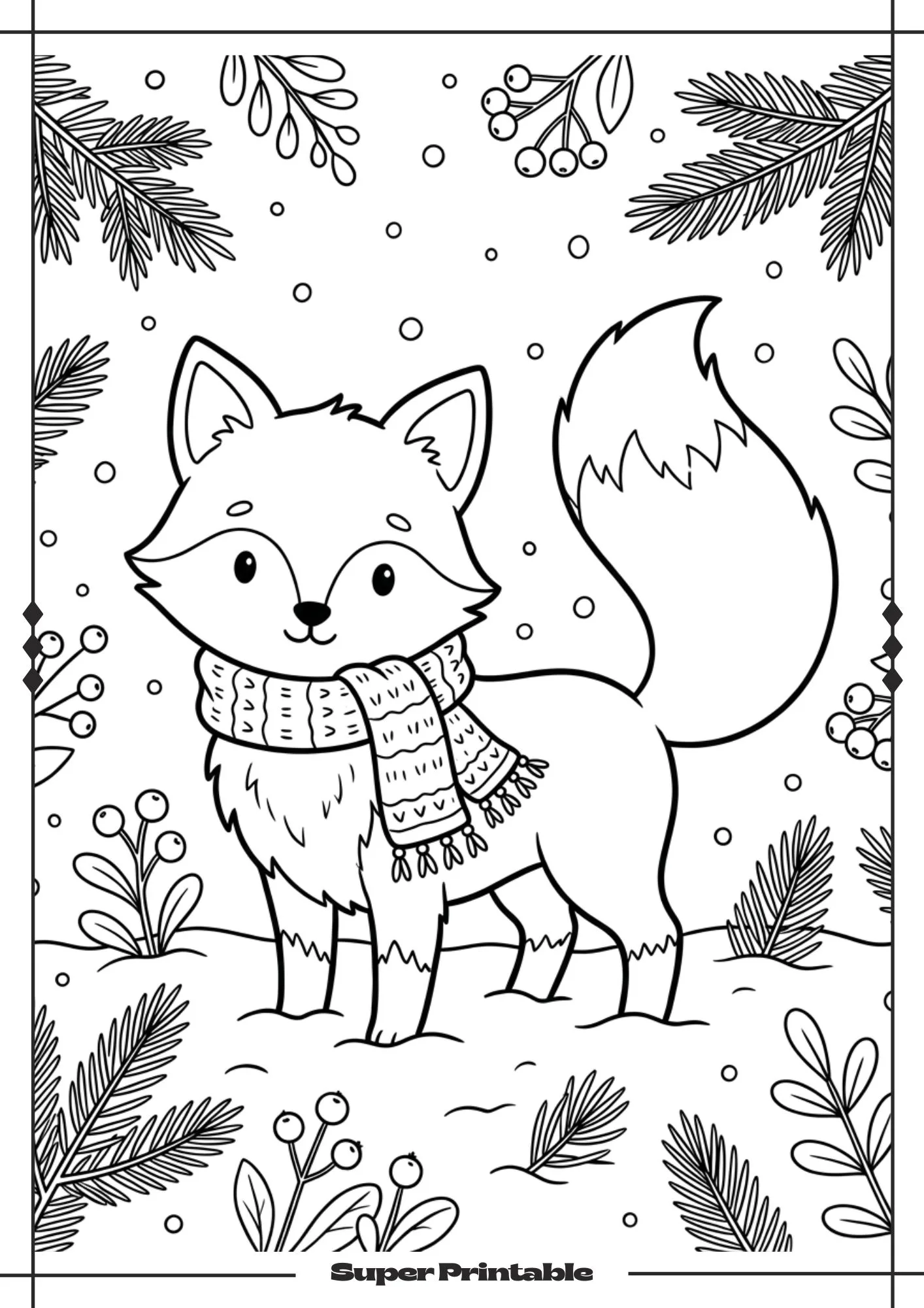 Winter Animals Coloring Pages 3
