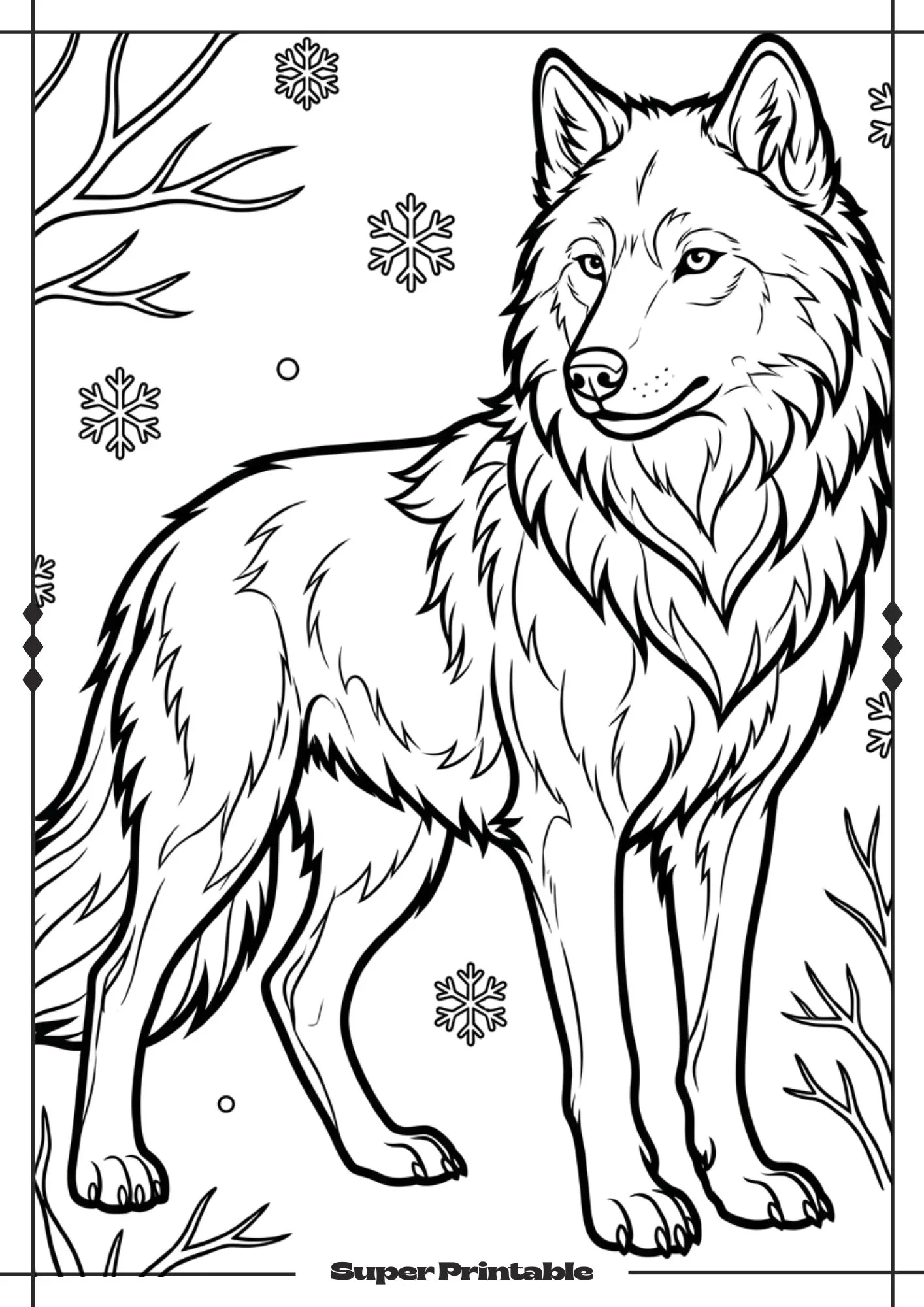 Winter Animals Coloring Pages 4